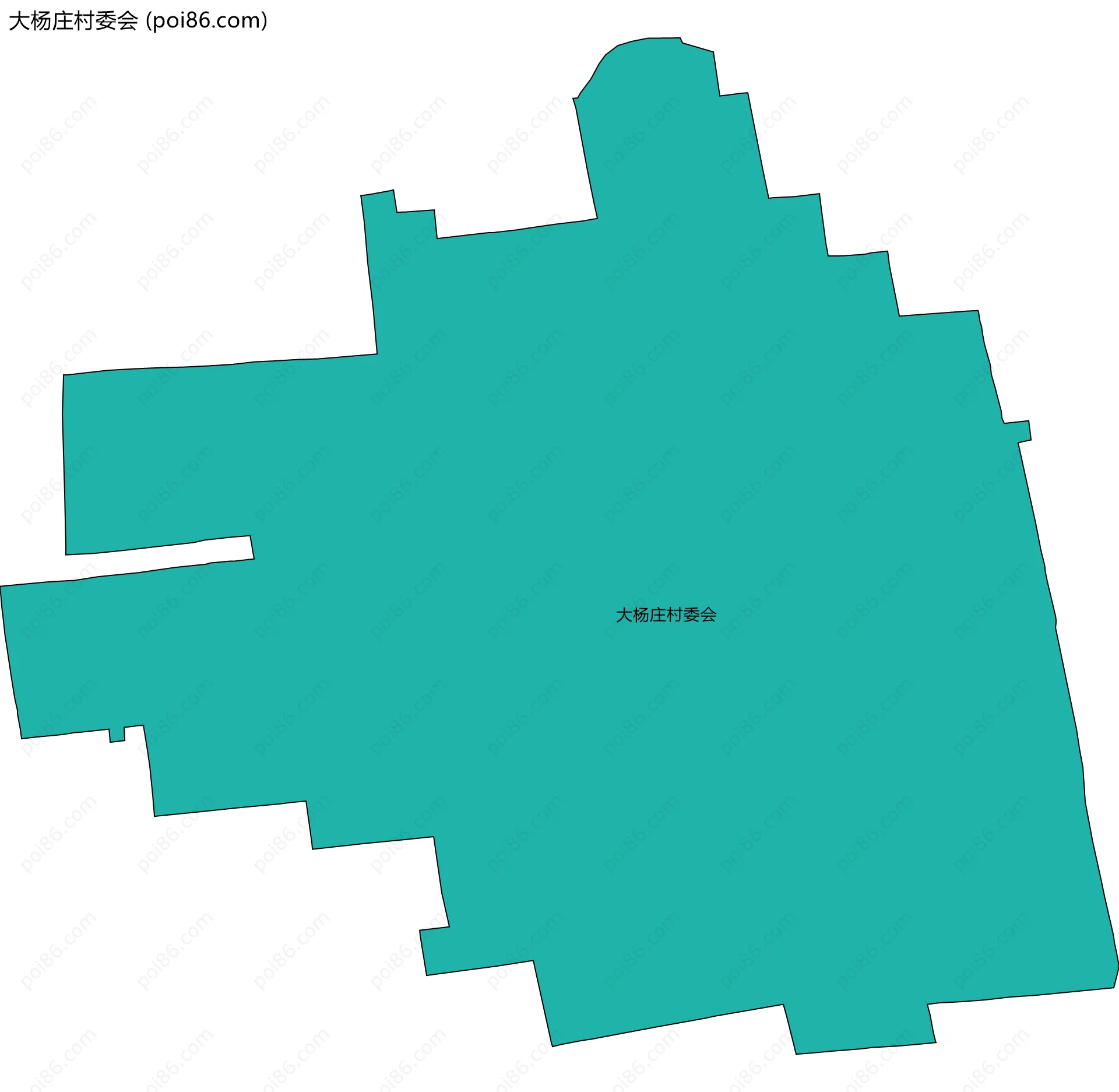 大杨庄村委会边界地图