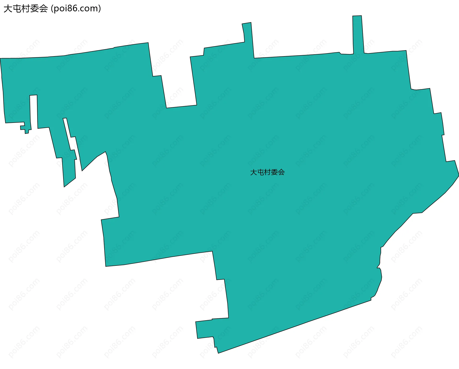 大屯村委会边界地图