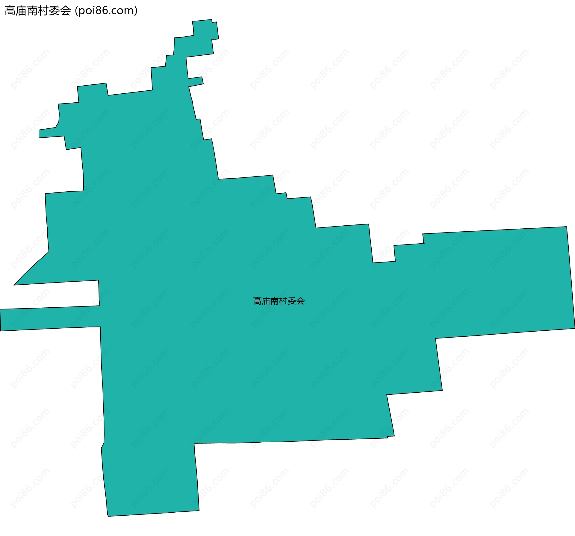高庙南村委会边界地图