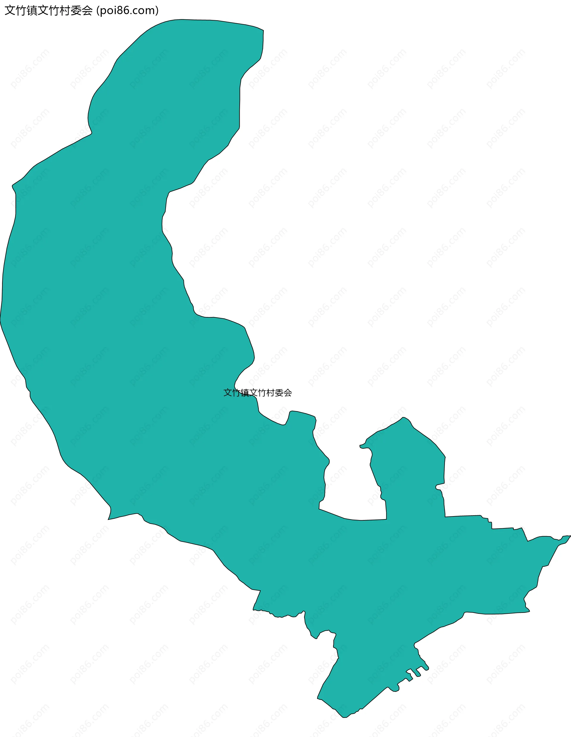 文竹镇文竹村委会边界地图