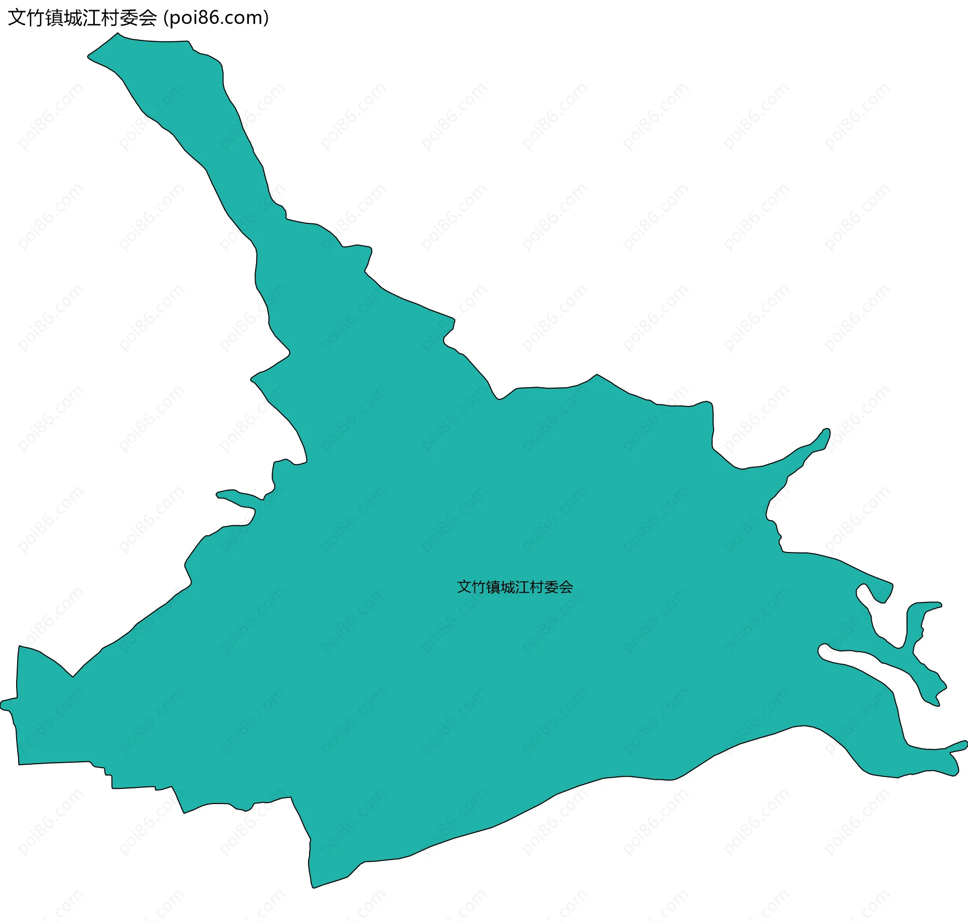 文竹镇城江村委会边界地图