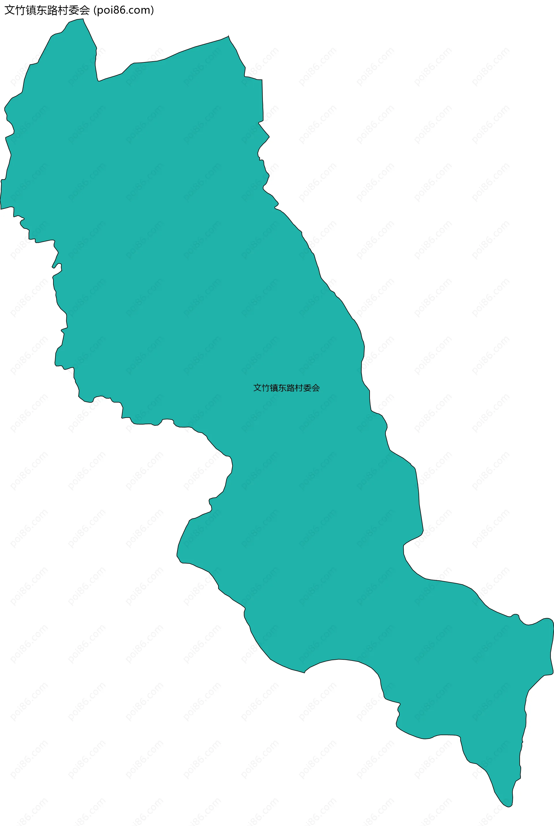 文竹镇东路村委会边界地图