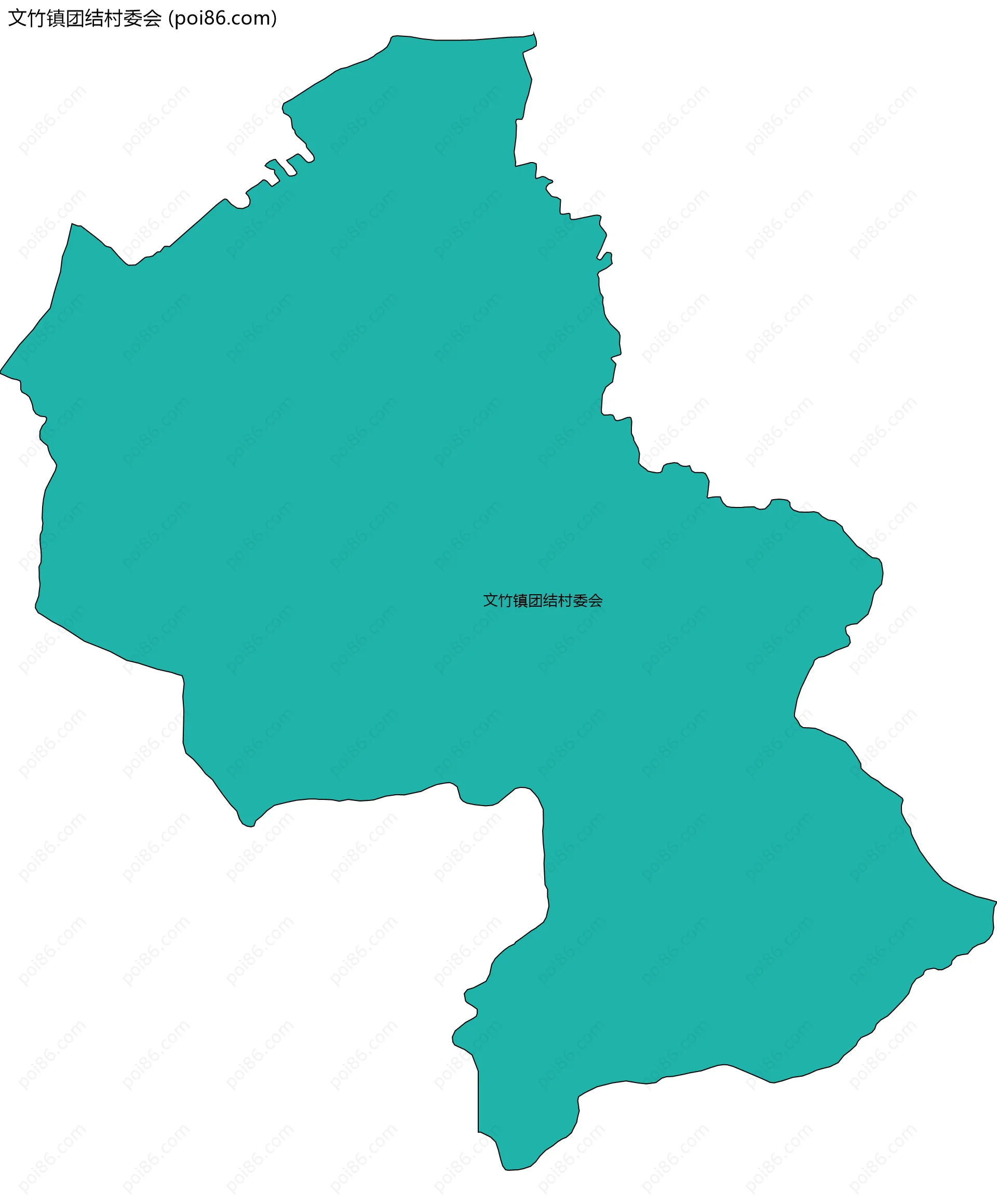 文竹镇团结村委会边界地图