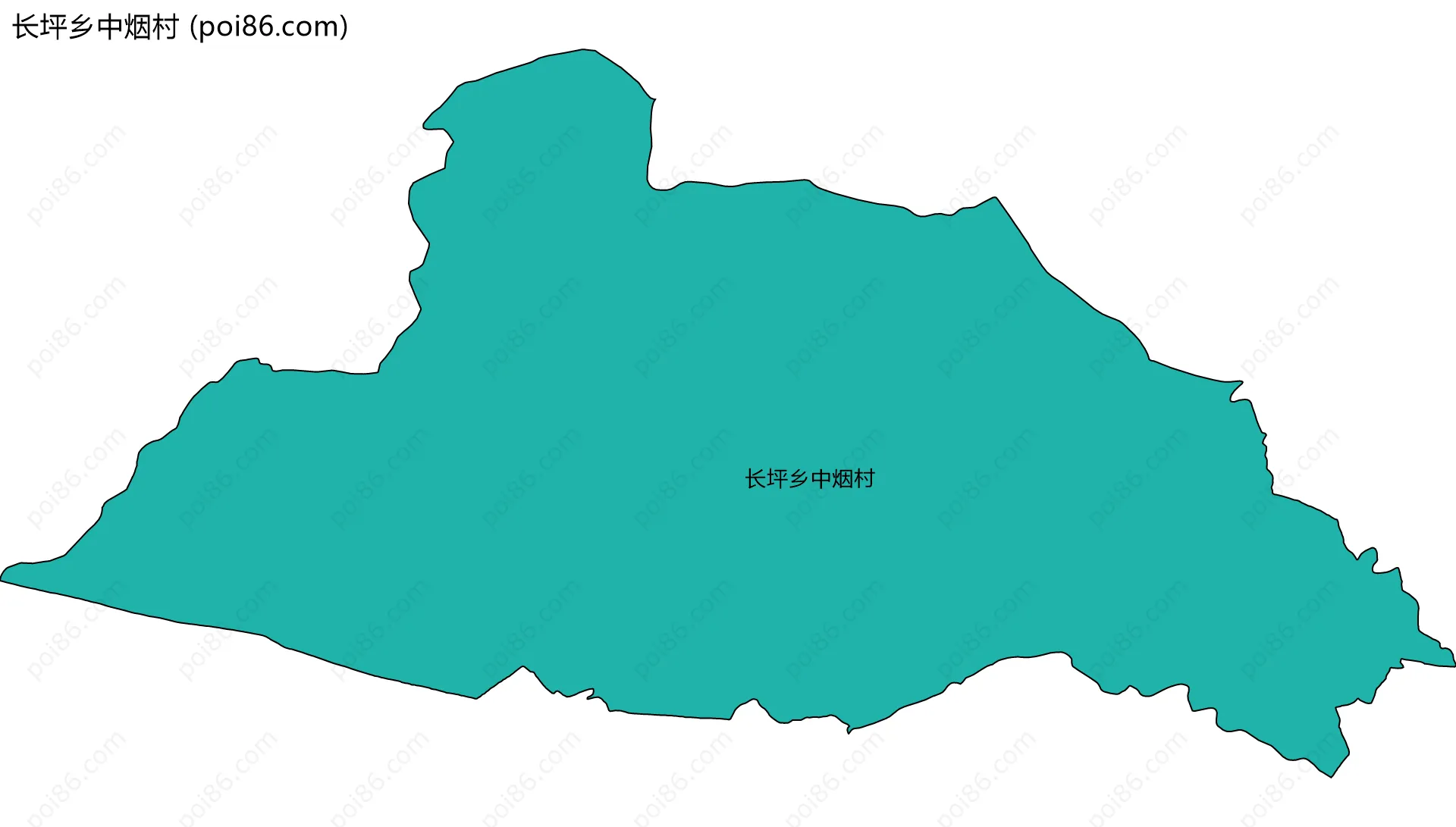 长坪乡中烟村边界地图