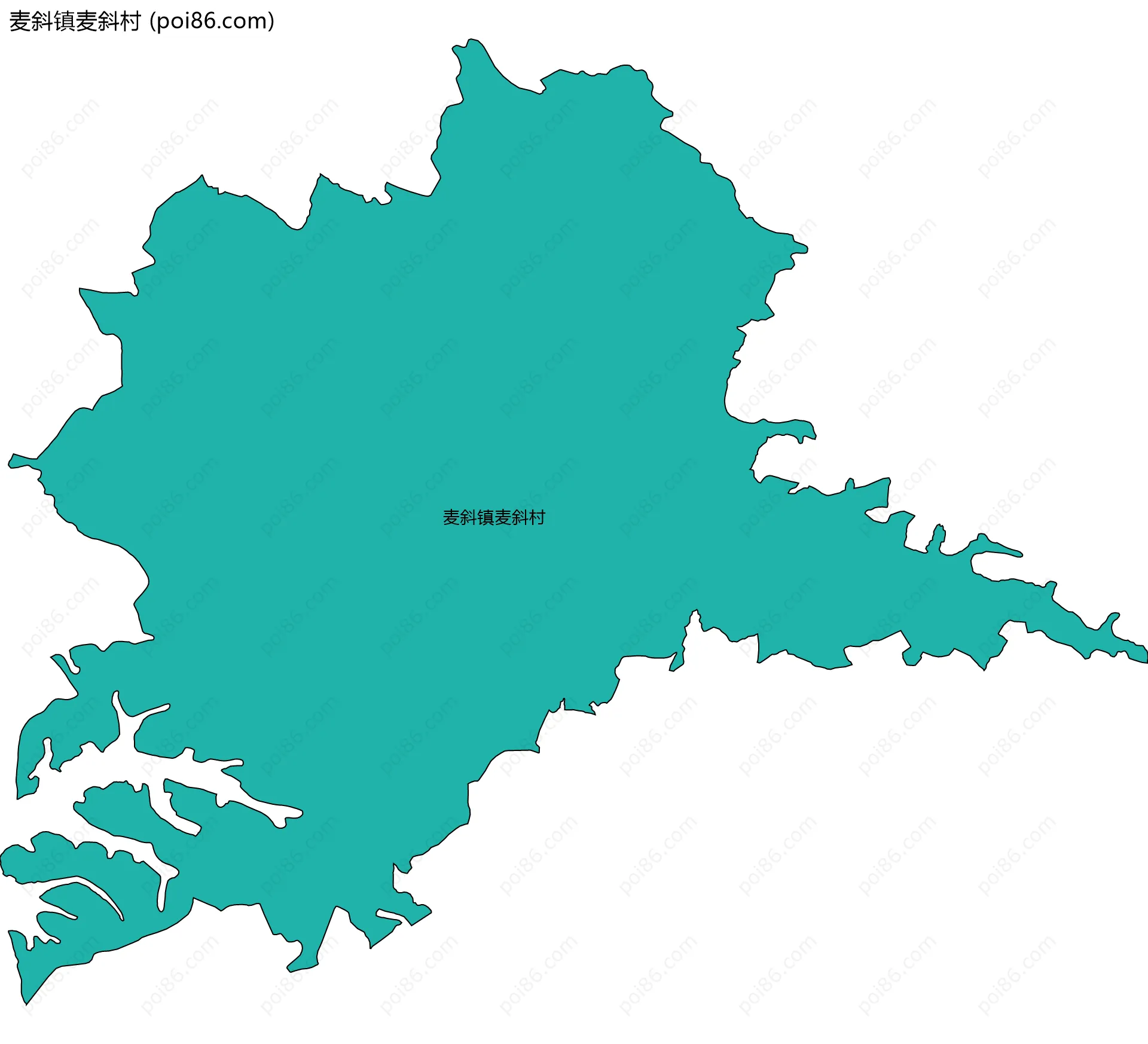 麦斜镇麦斜村边界地图