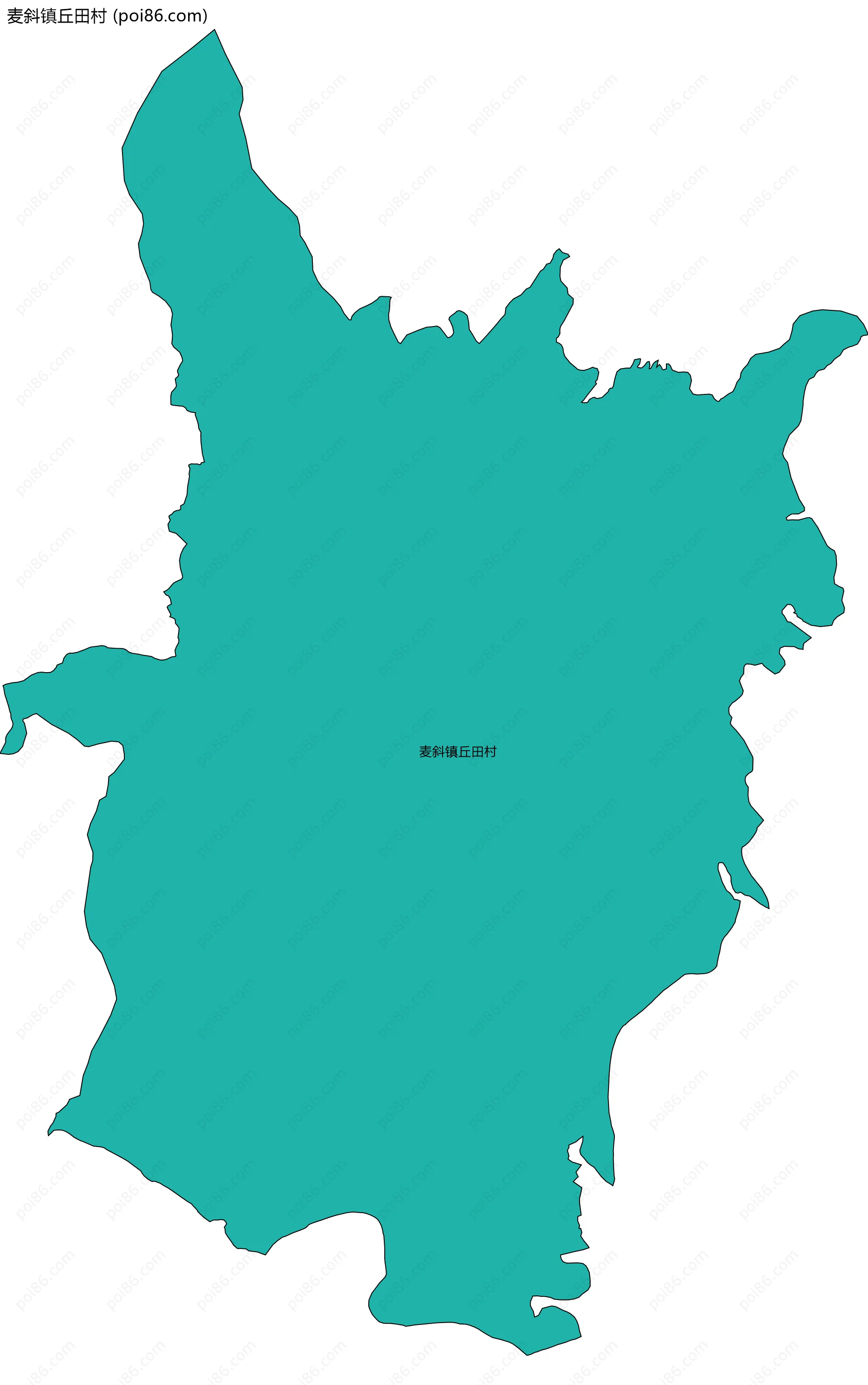 麦斜镇丘田村边界地图