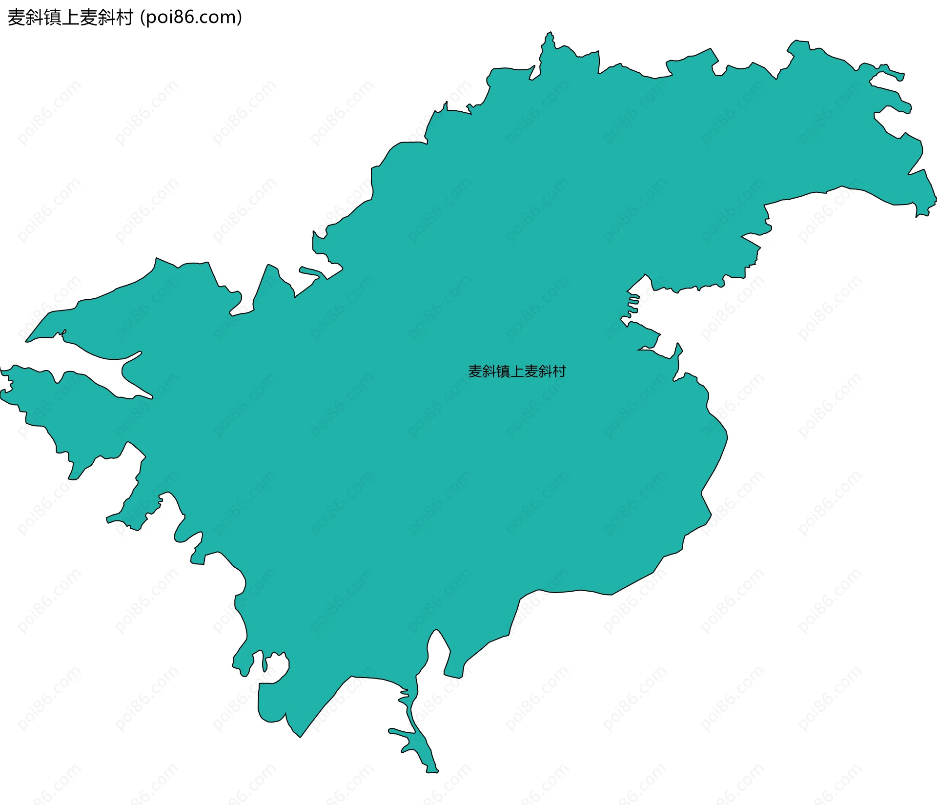 麦斜镇上麦斜村边界地图