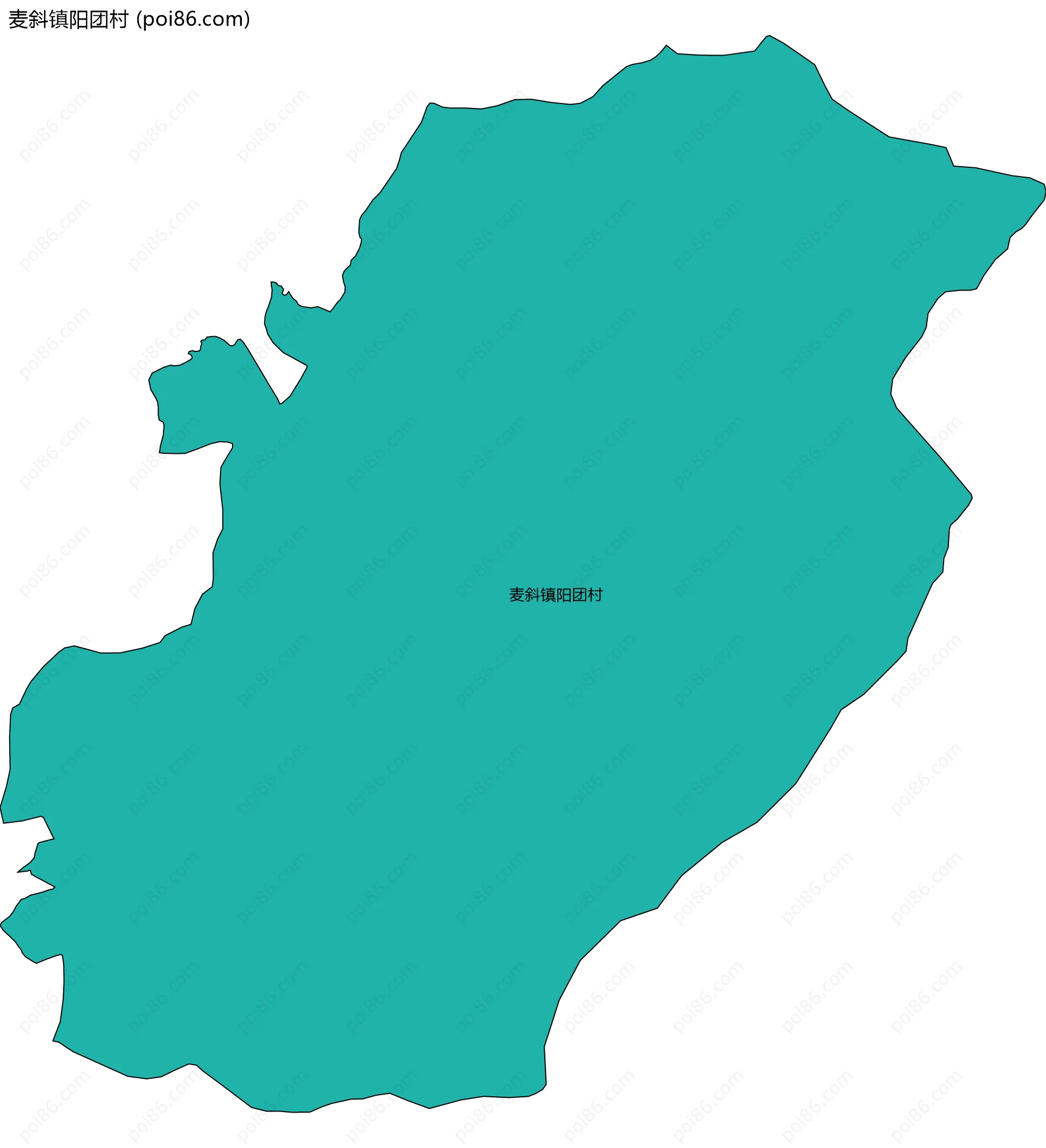 麦斜镇阳团村边界地图