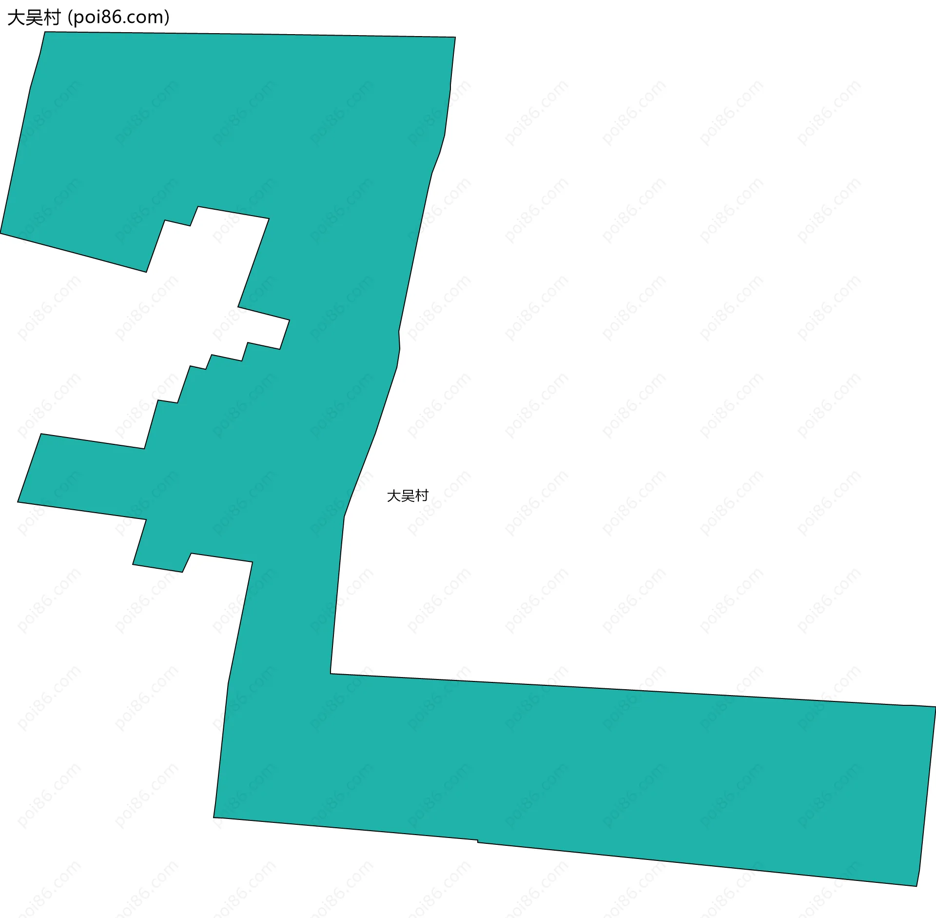 大吴村边界地图