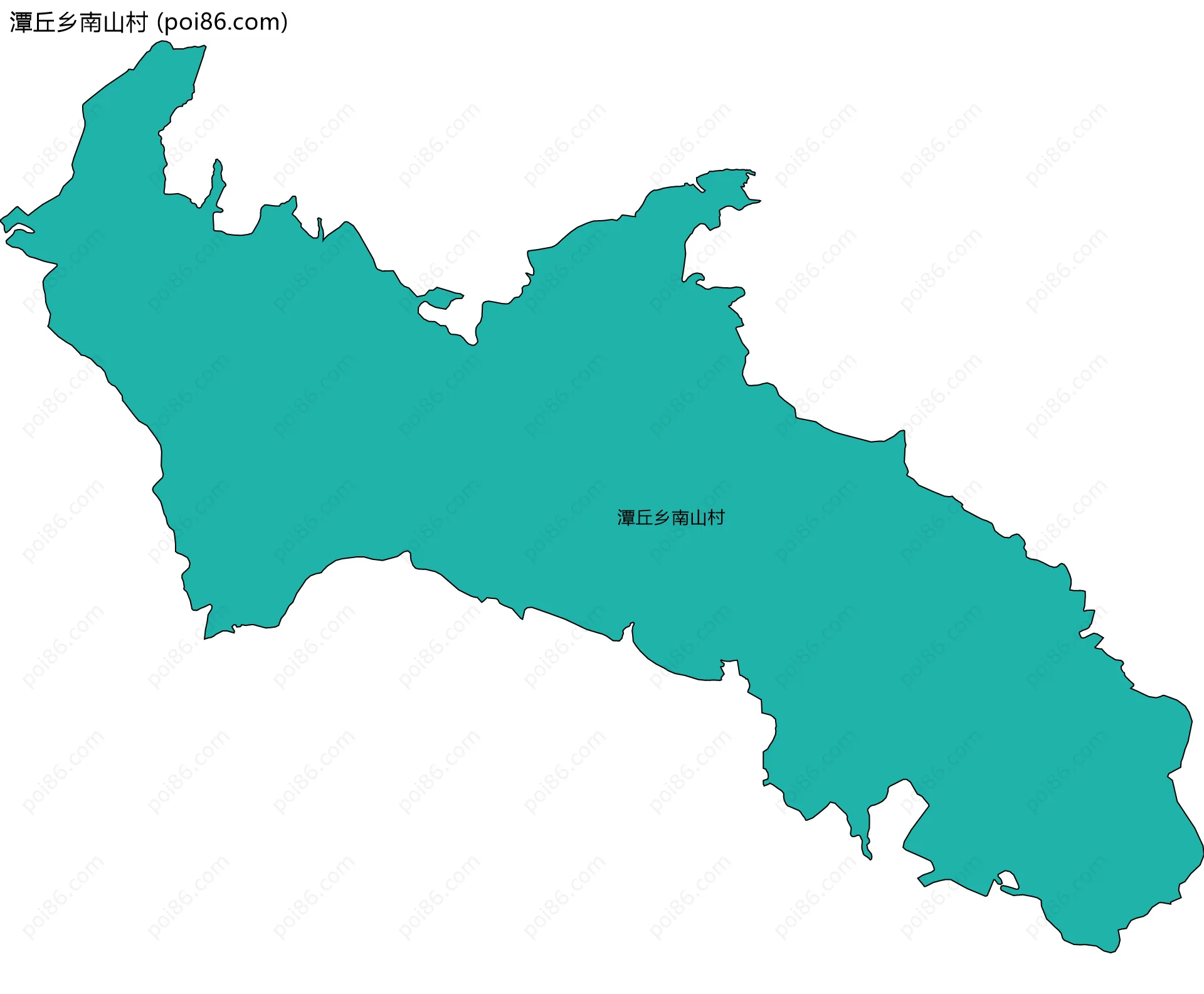 潭丘乡南山村边界地图