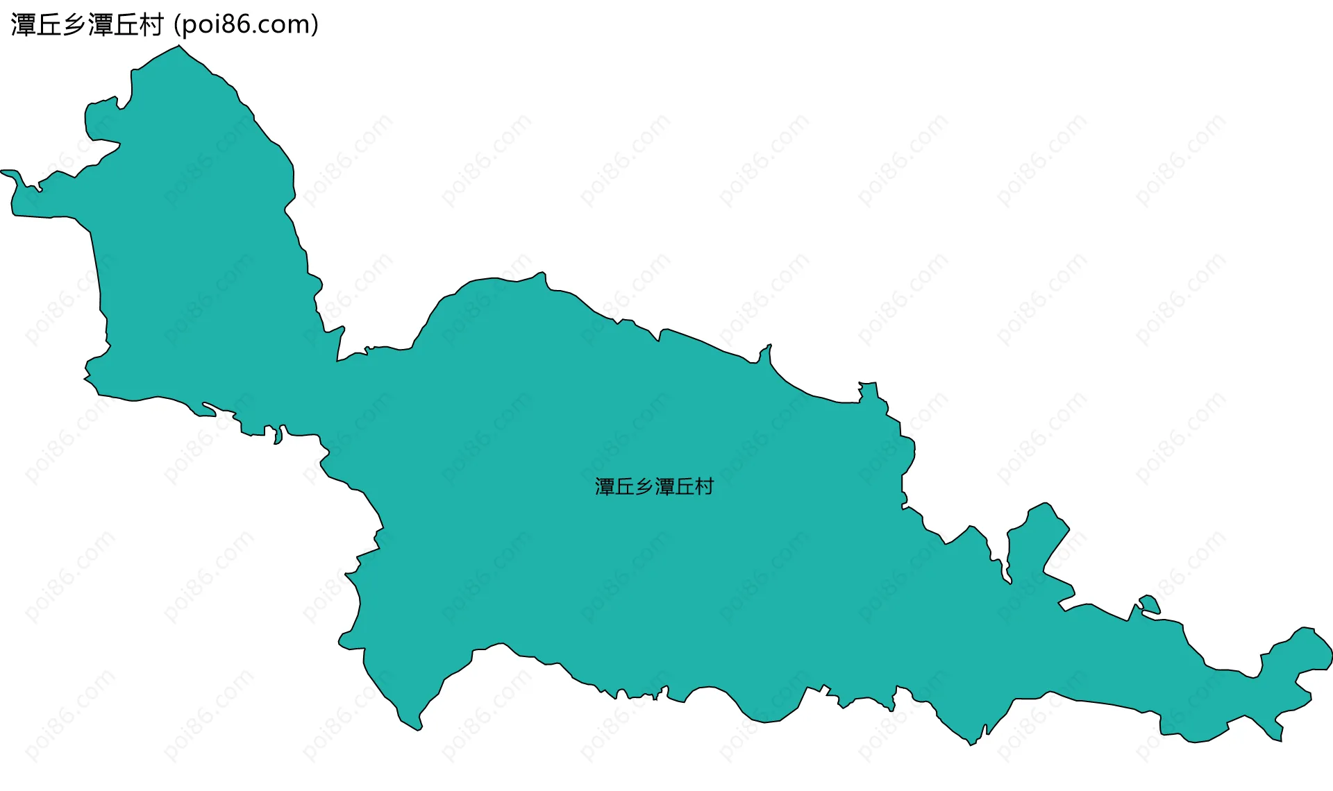 潭丘乡潭丘村边界地图