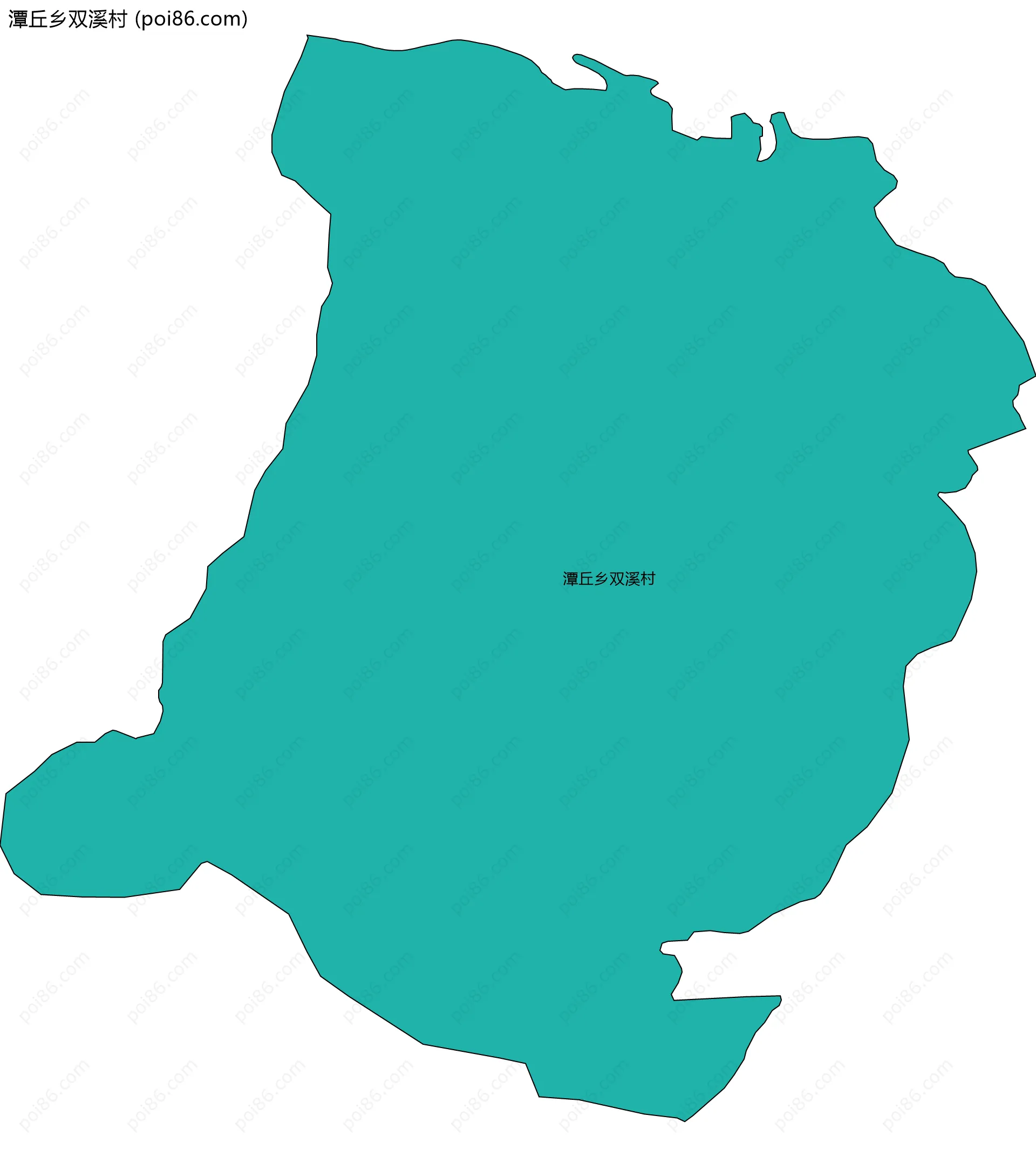 潭丘乡双溪村边界地图