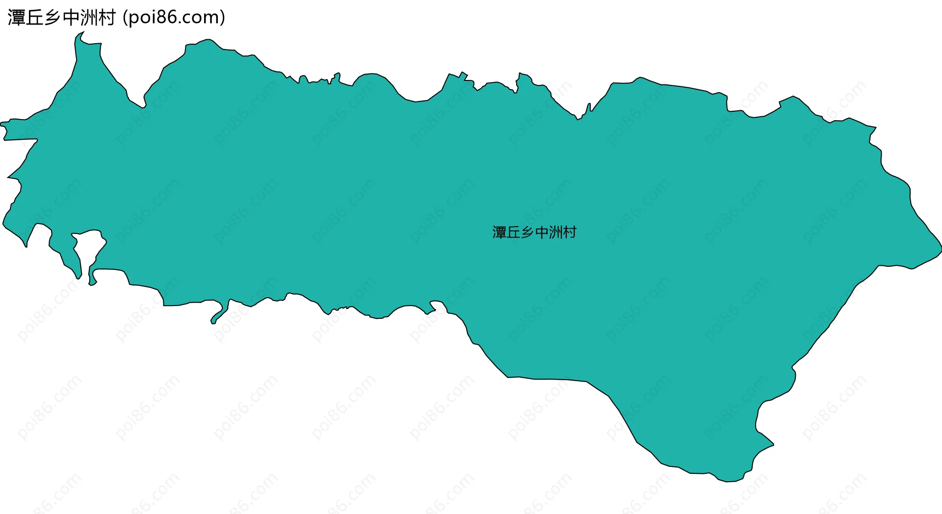 潭丘乡中洲村边界地图