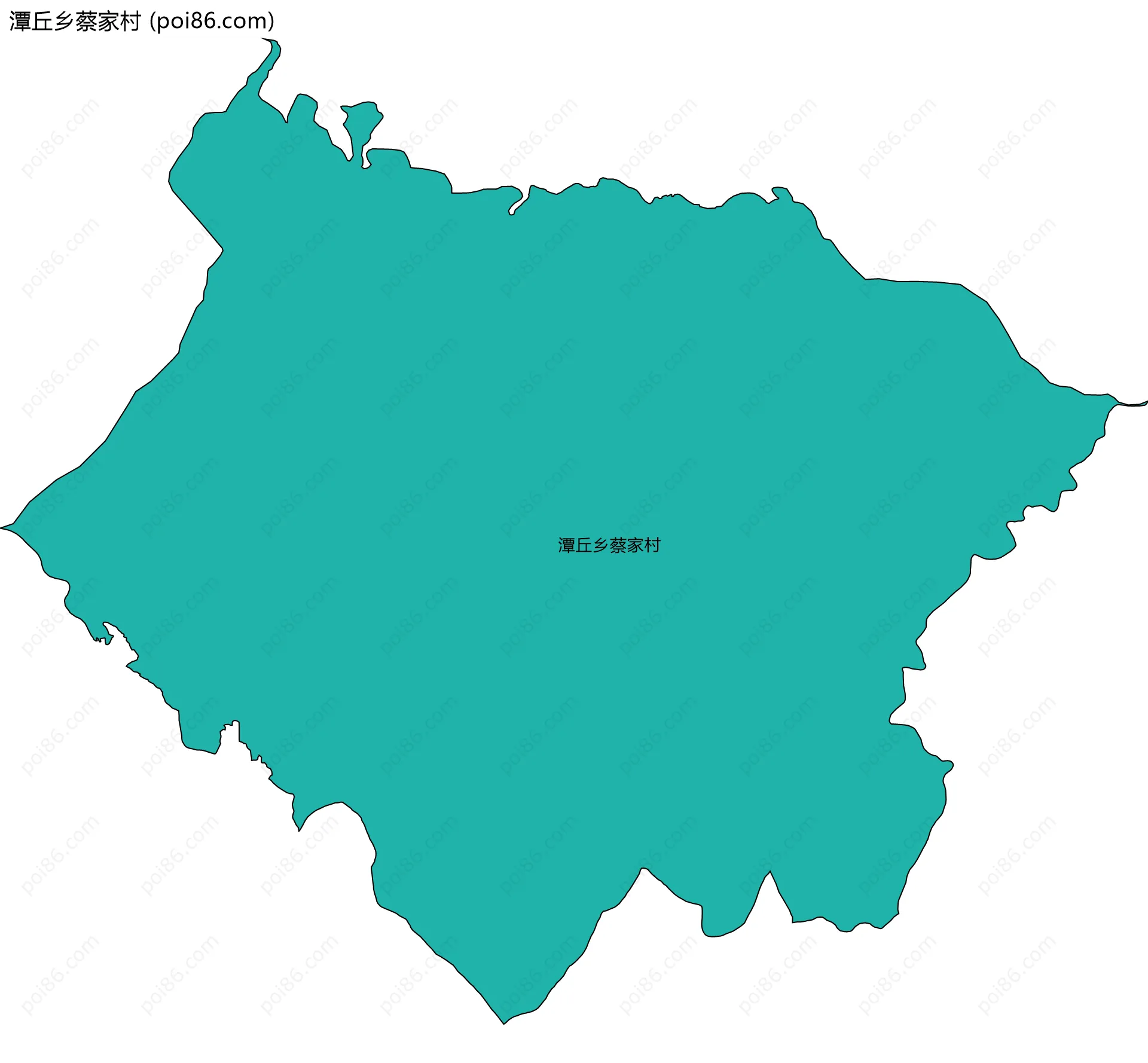 潭丘乡蔡家村边界地图
