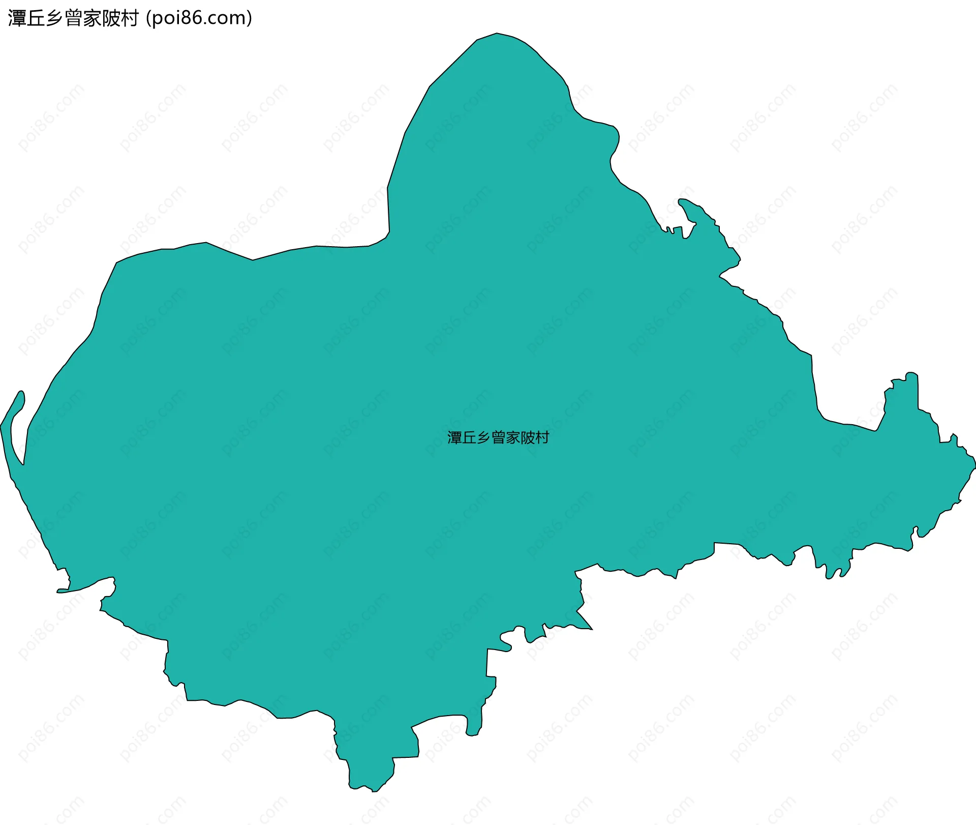 潭丘乡曾家陂村边界地图