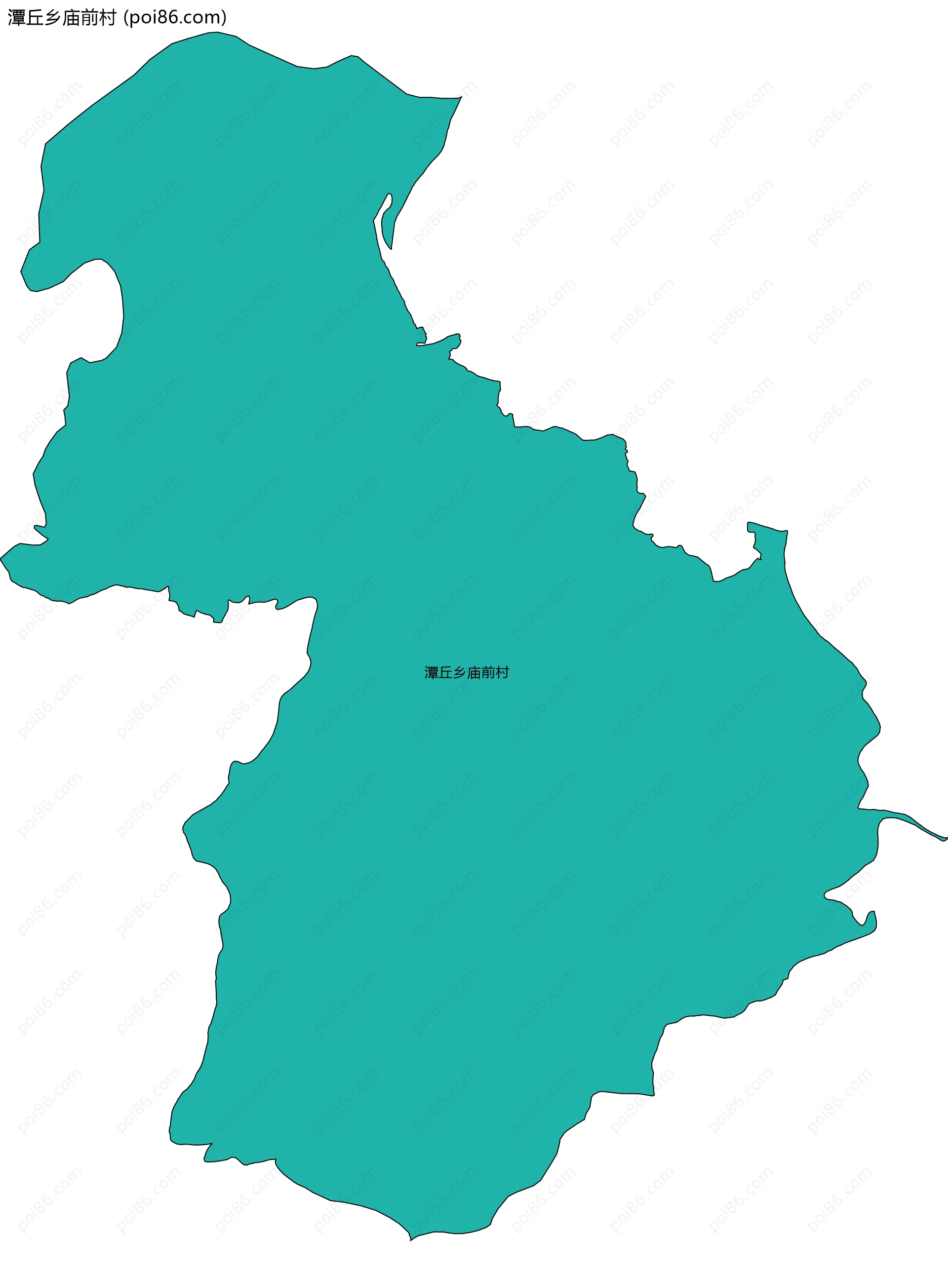 潭丘乡庙前村边界地图