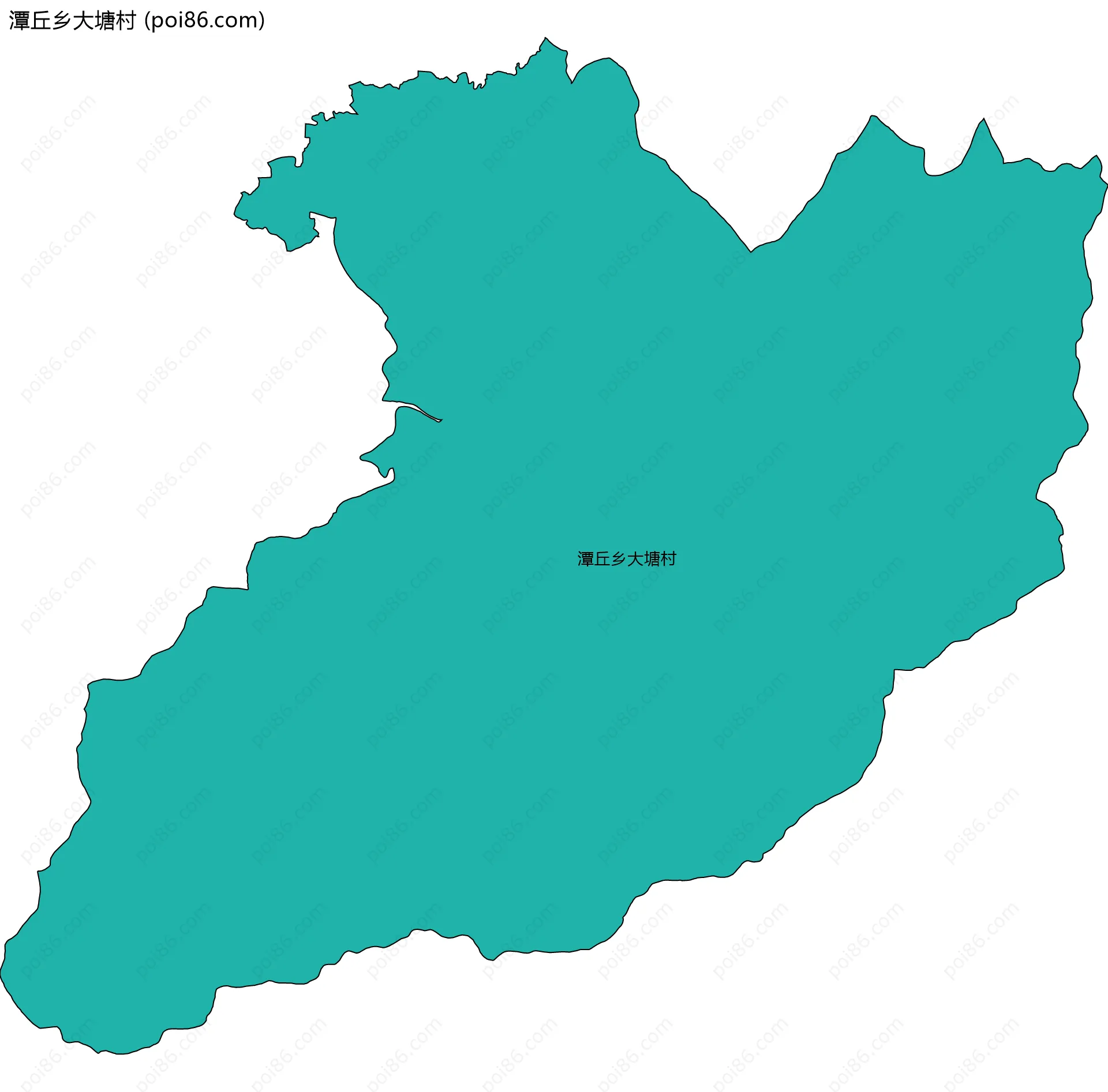 潭丘乡大塘村边界地图