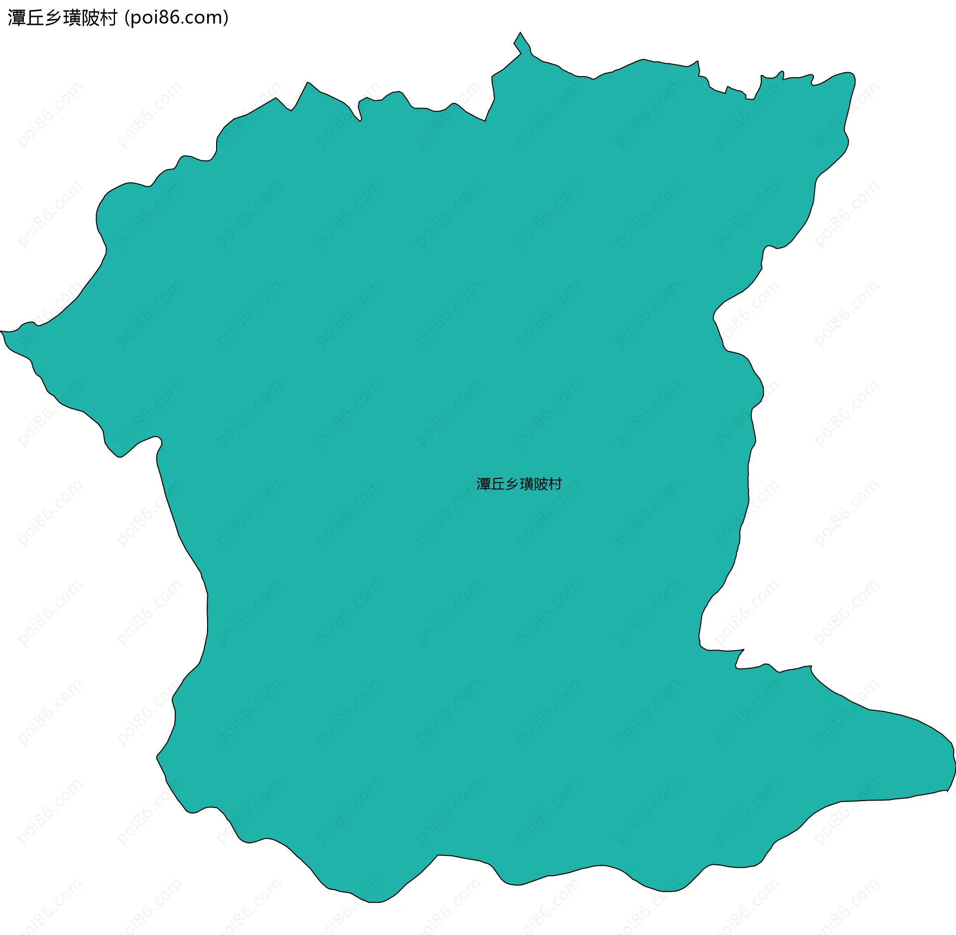 潭丘乡璜陂村边界地图