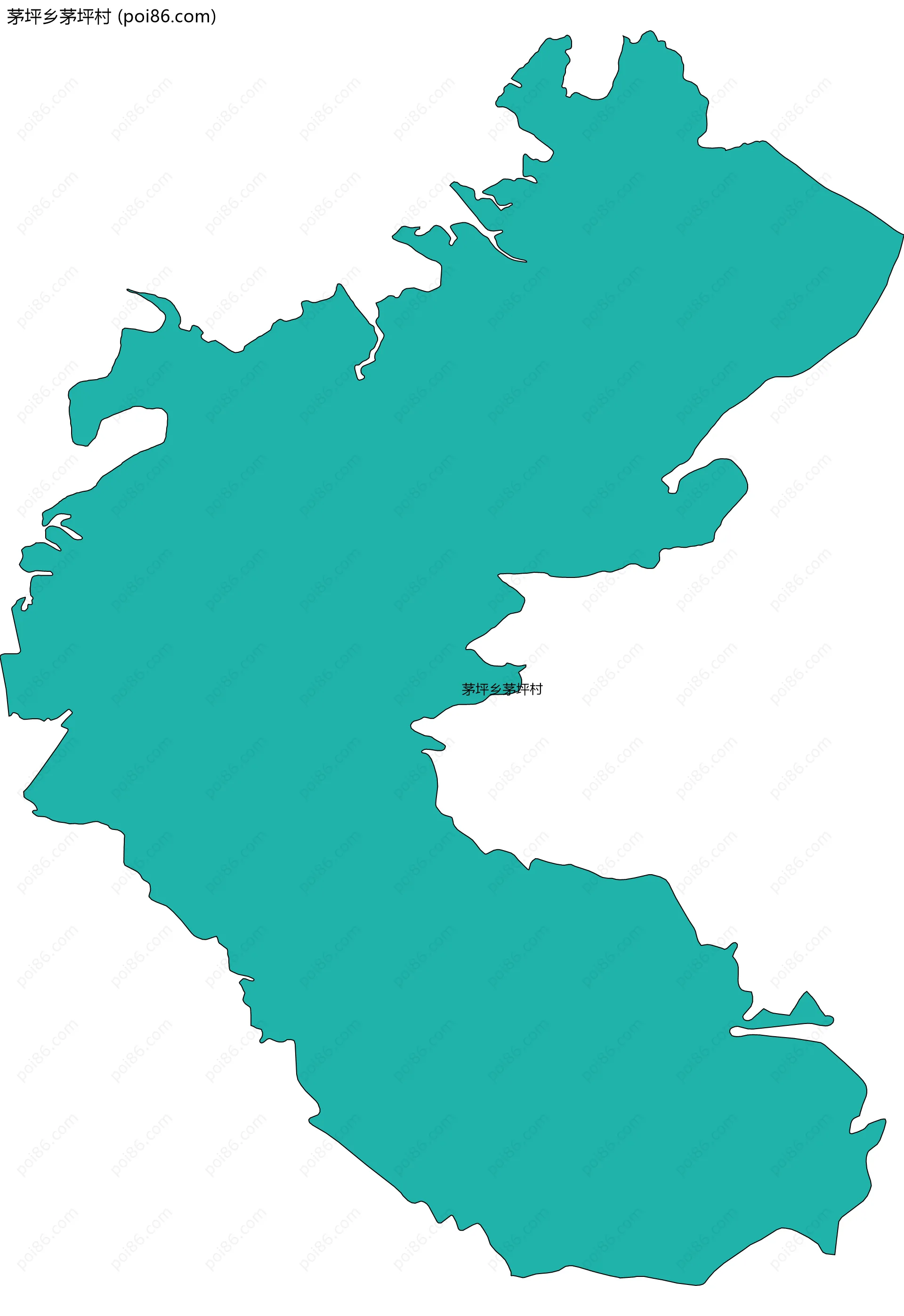 茅坪乡茅坪村边界地图