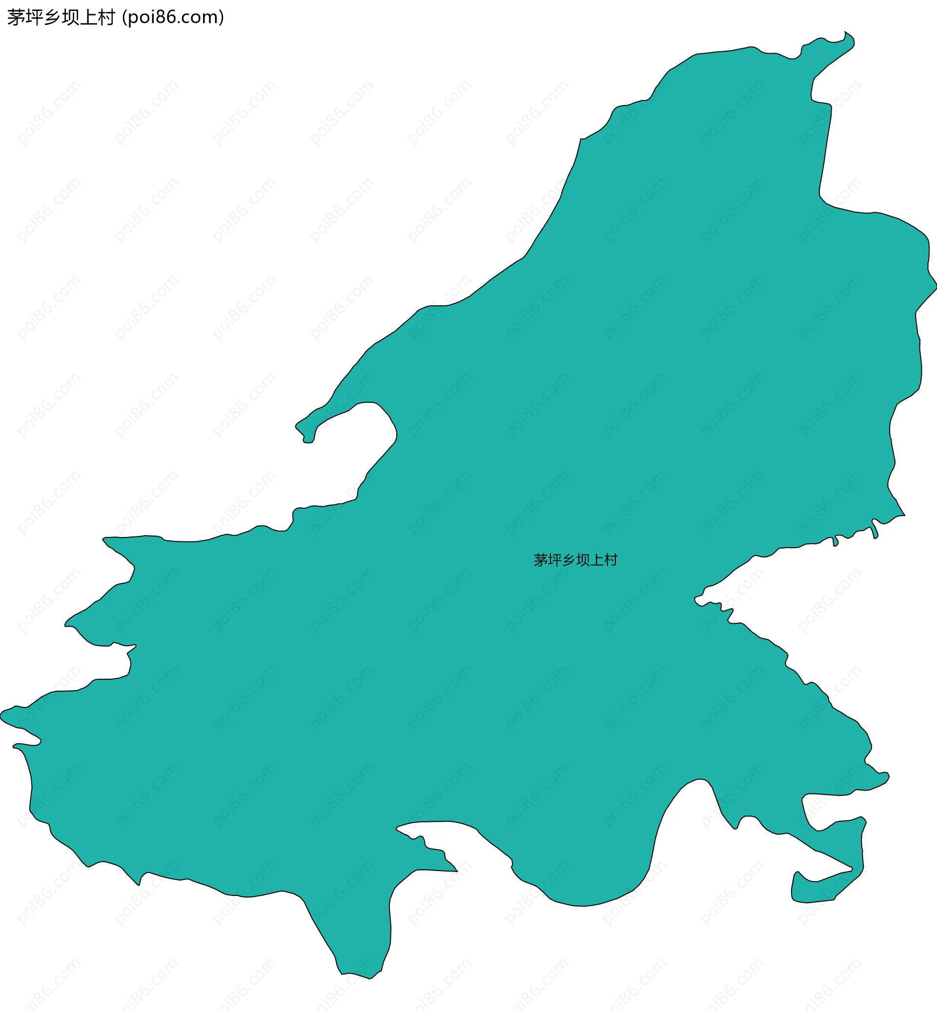 茅坪乡坝上村边界地图
