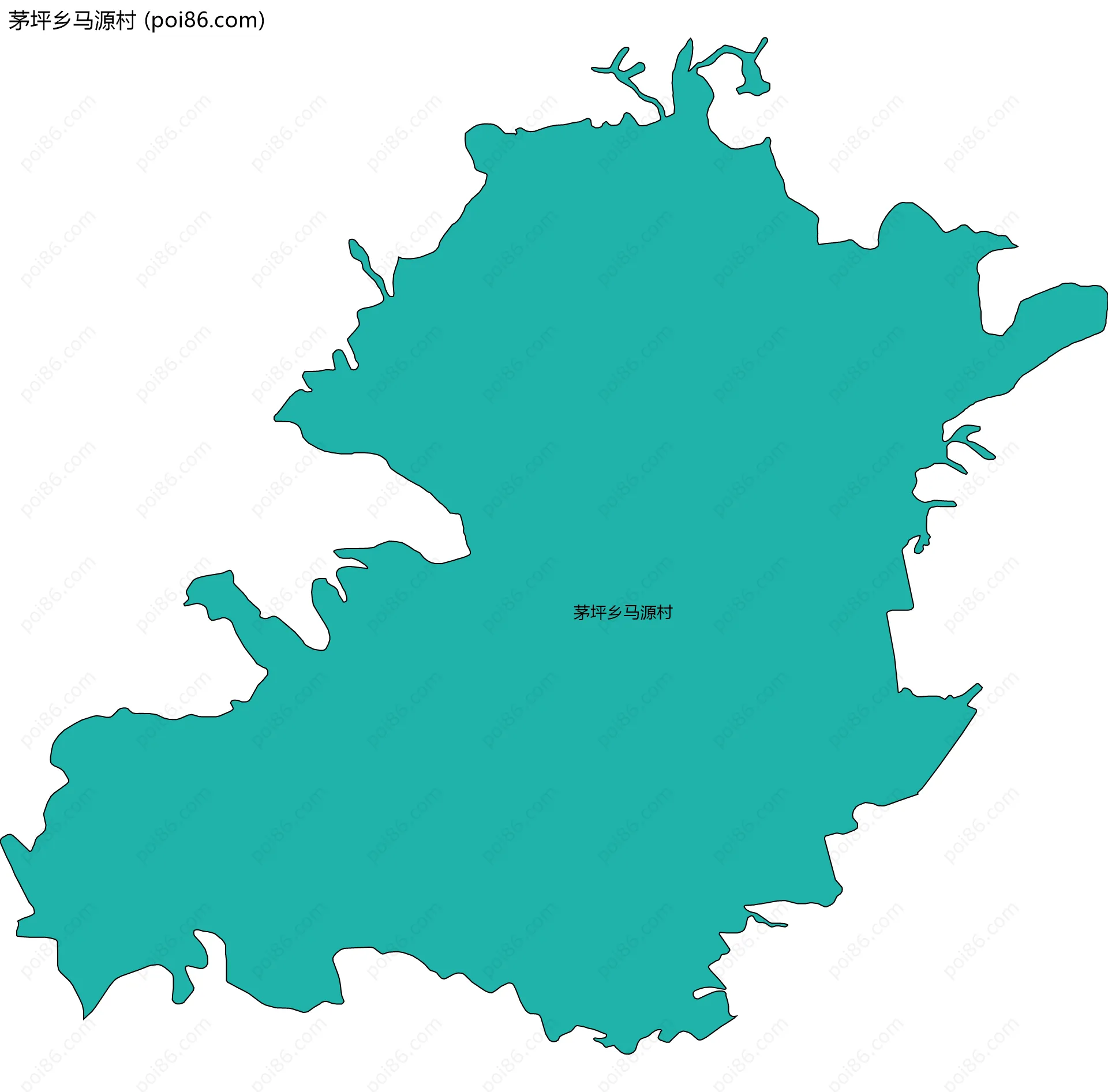 茅坪乡马源村边界地图