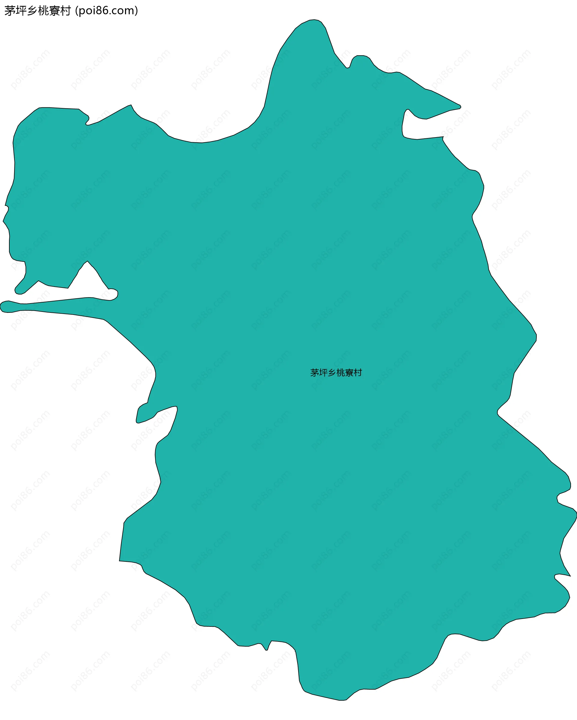 茅坪乡桃寮村边界地图