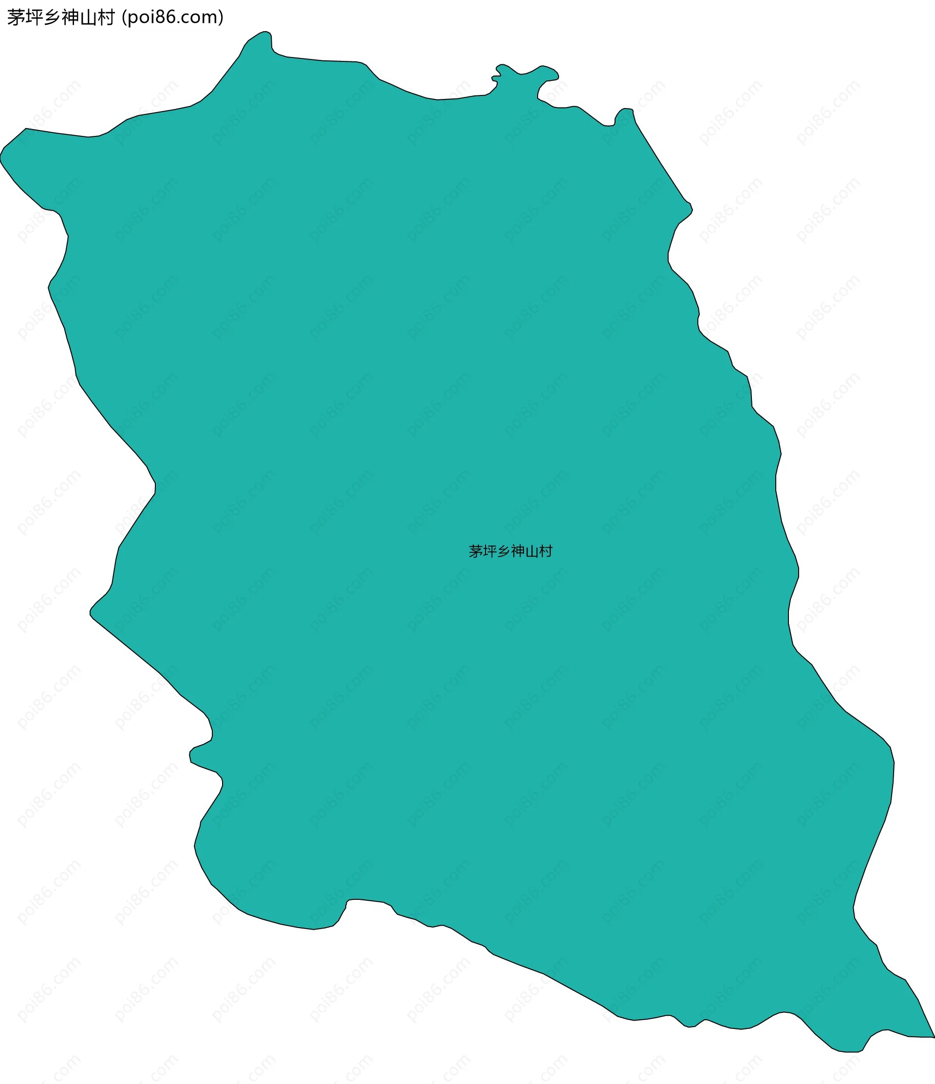 茅坪乡神山村边界地图