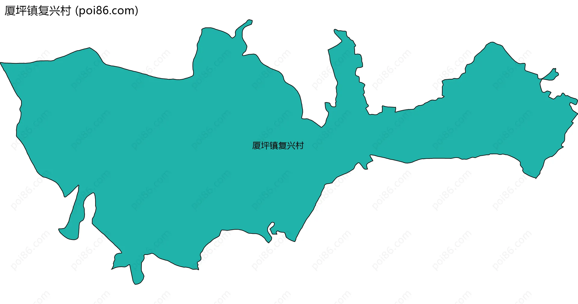 厦坪镇复兴村边界地图