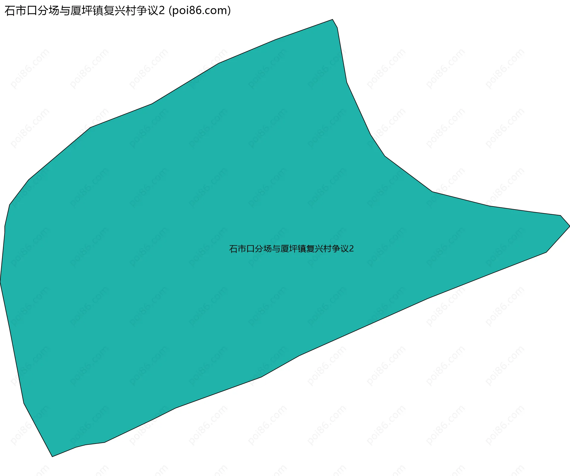 石市口分场与厦坪镇复兴村争议2边界地图