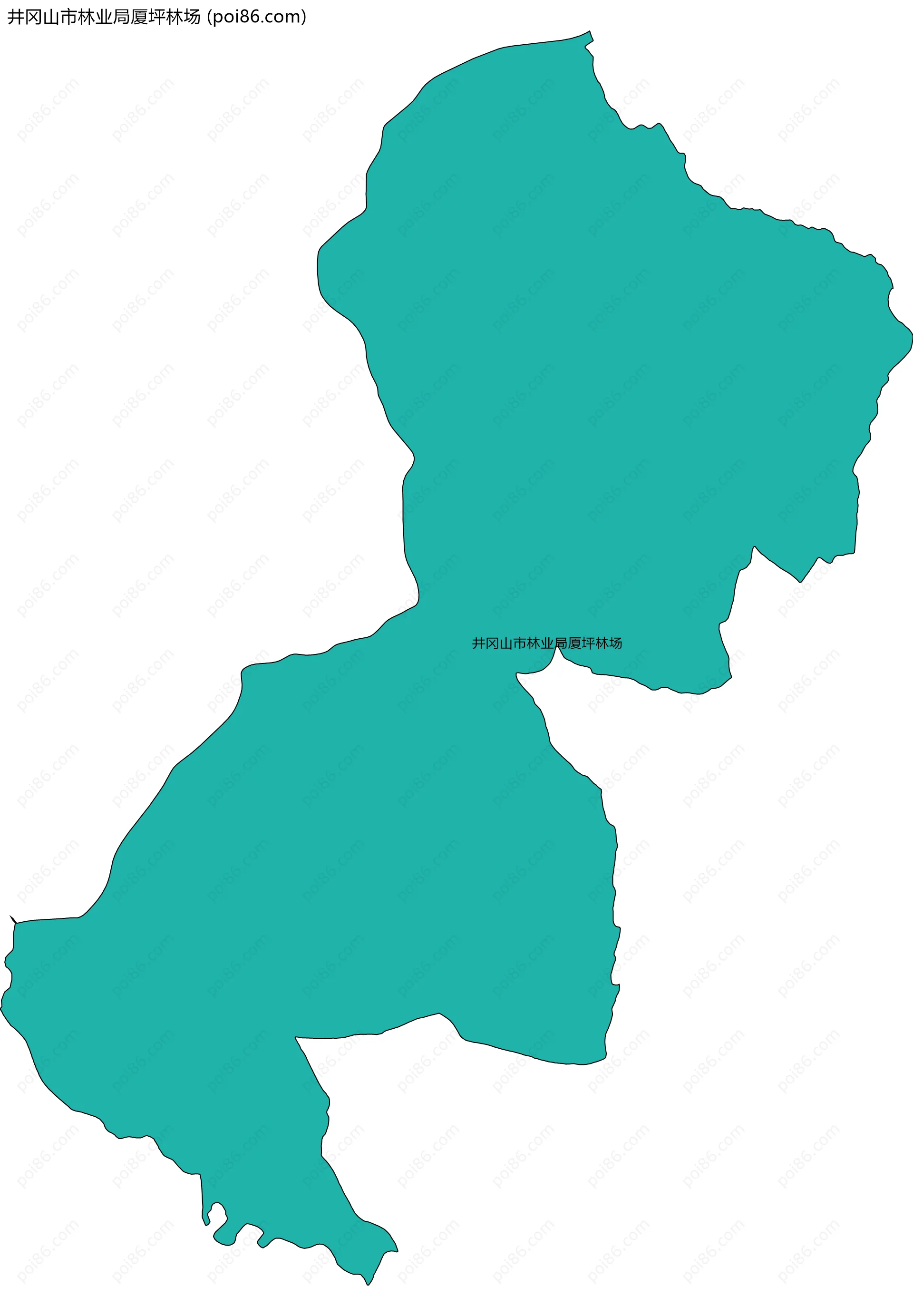 井冈山市林业局厦坪林场边界地图