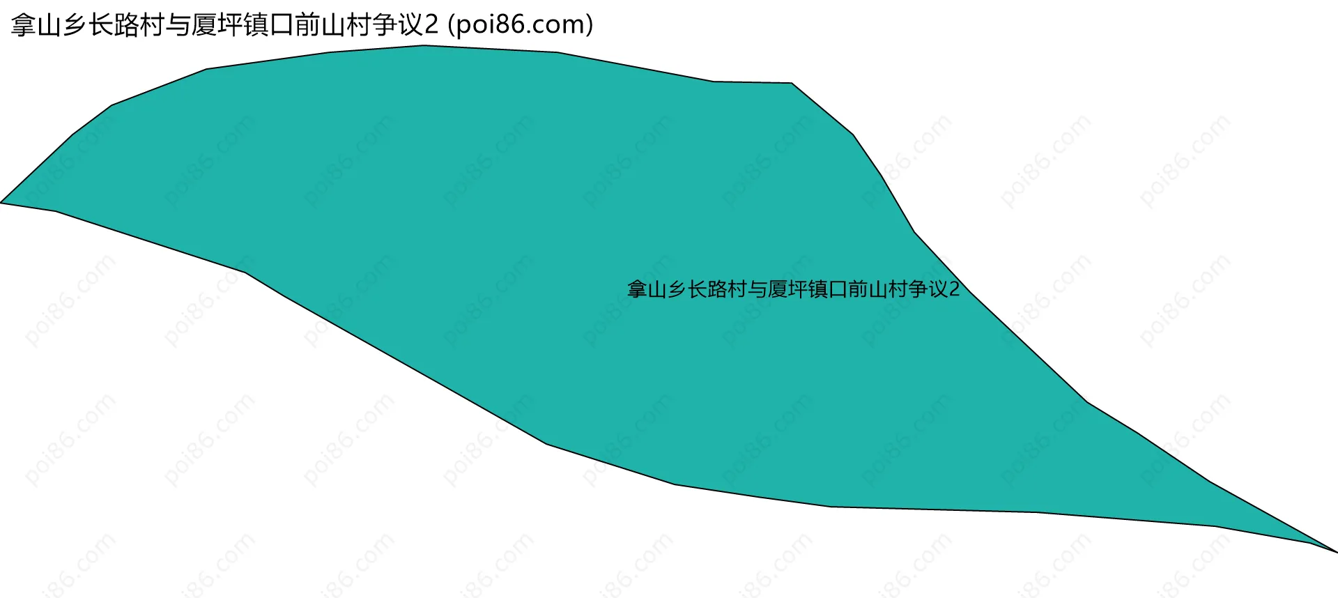 拿山乡长路村与厦坪镇口前山村争议2边界地图