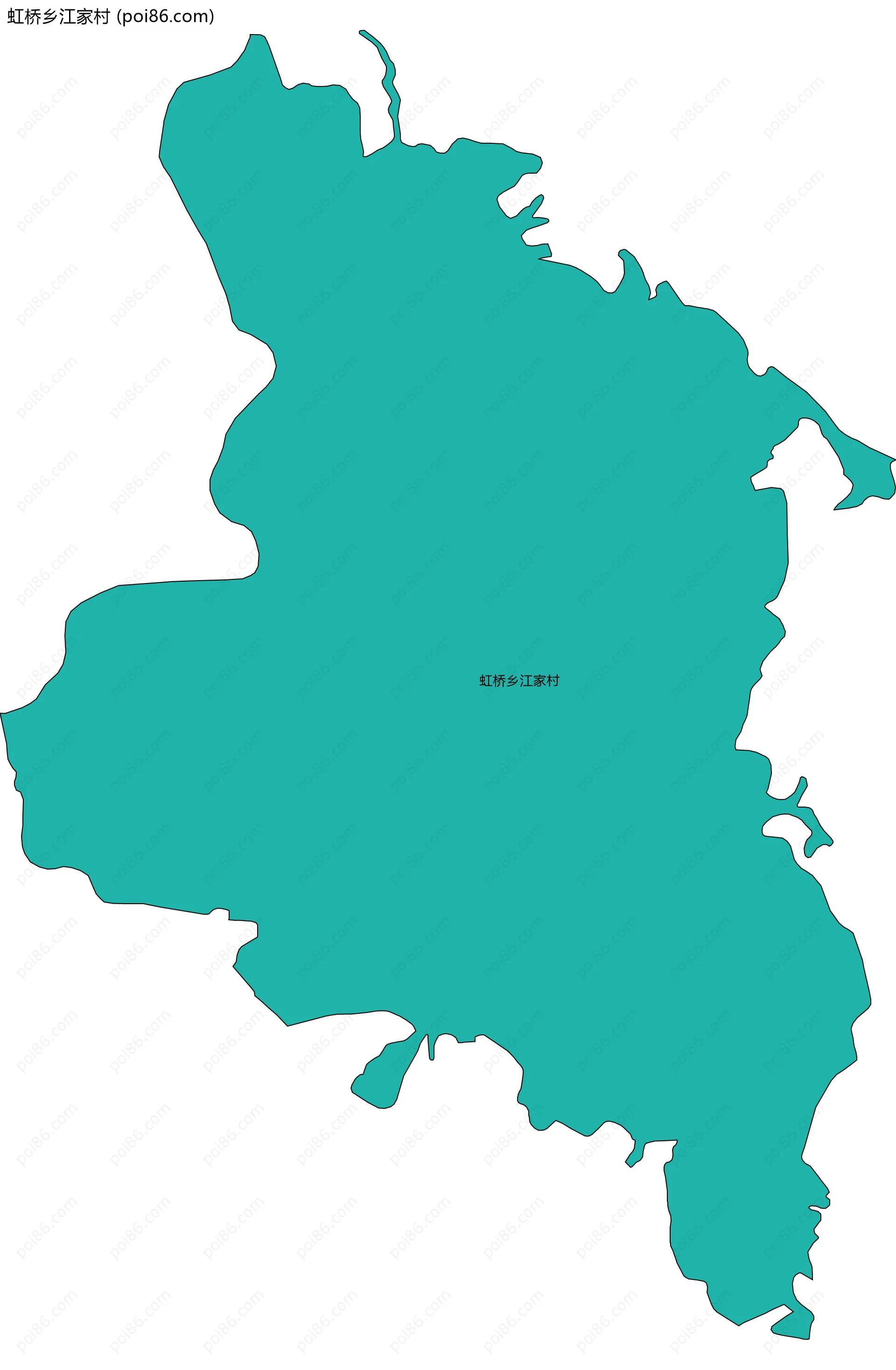虹桥乡江家村边界地图