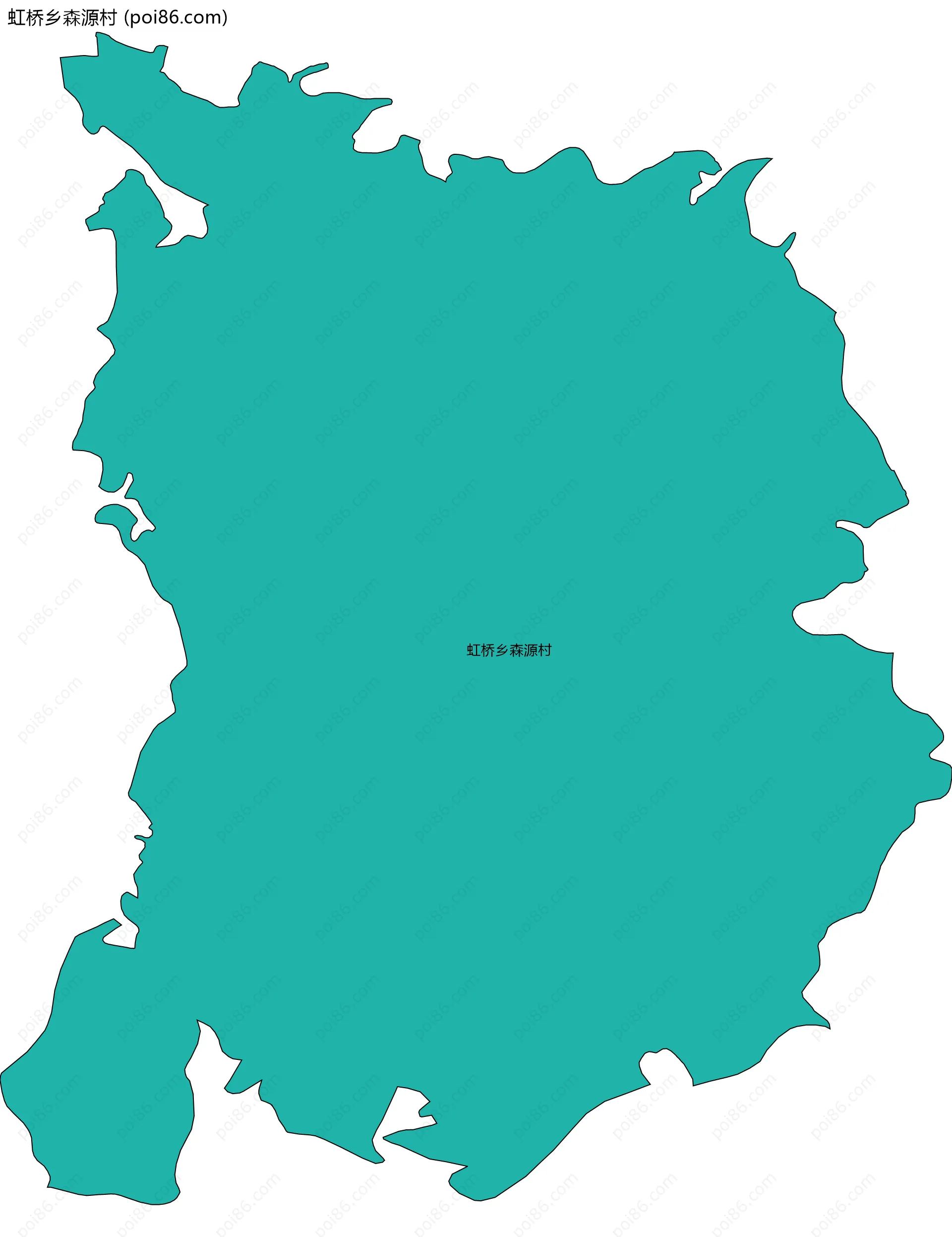 虹桥乡森源村边界地图