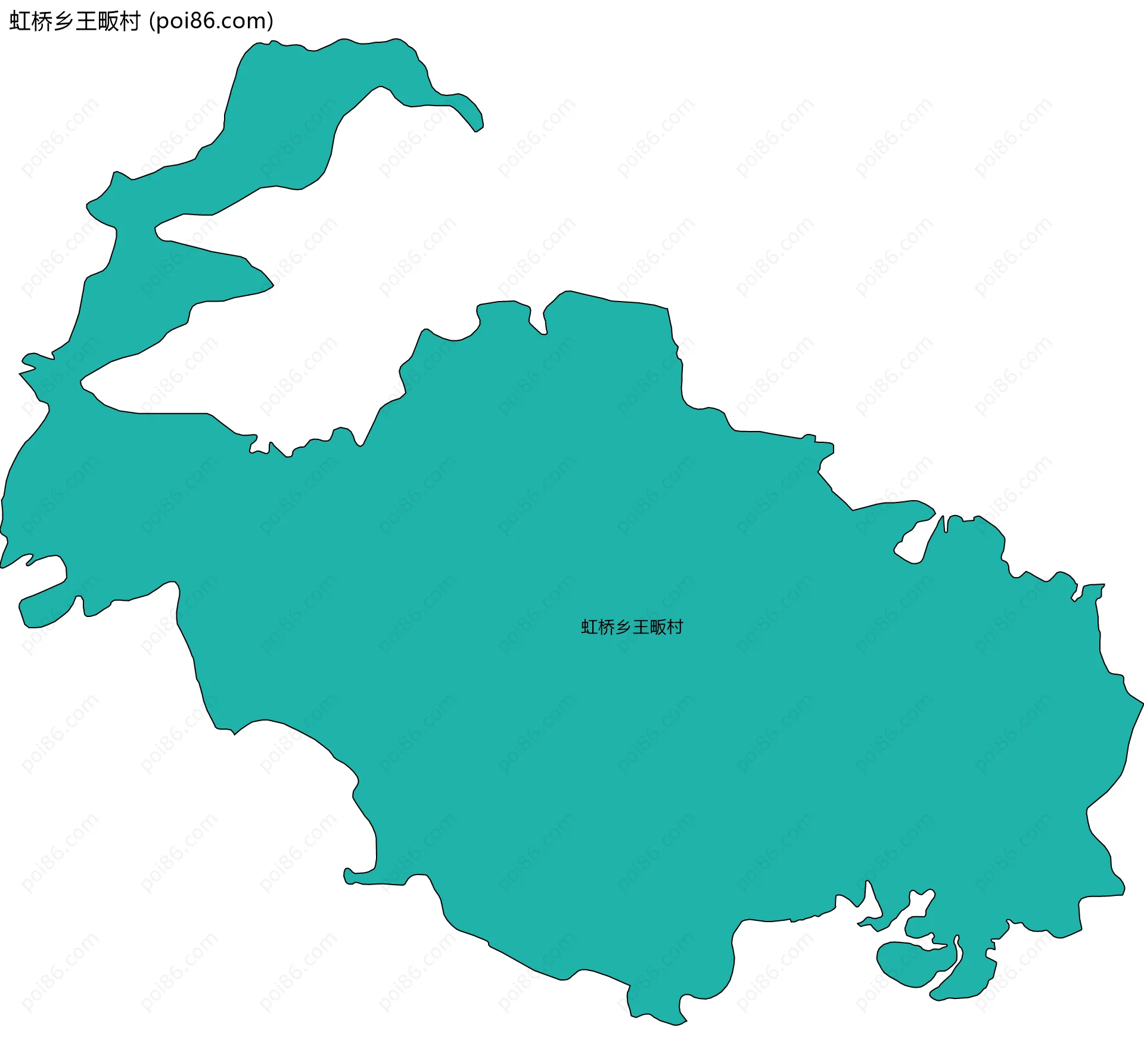 虹桥乡王畈村边界地图