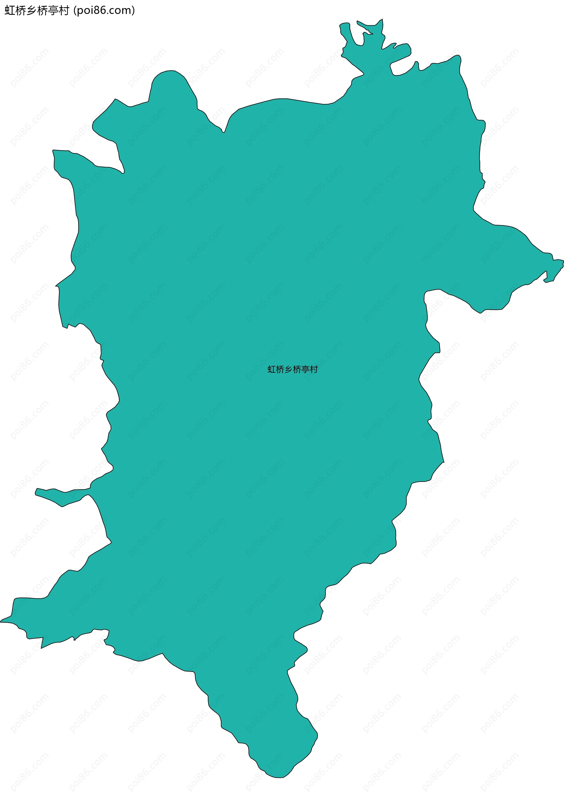 虹桥乡桥亭村边界地图