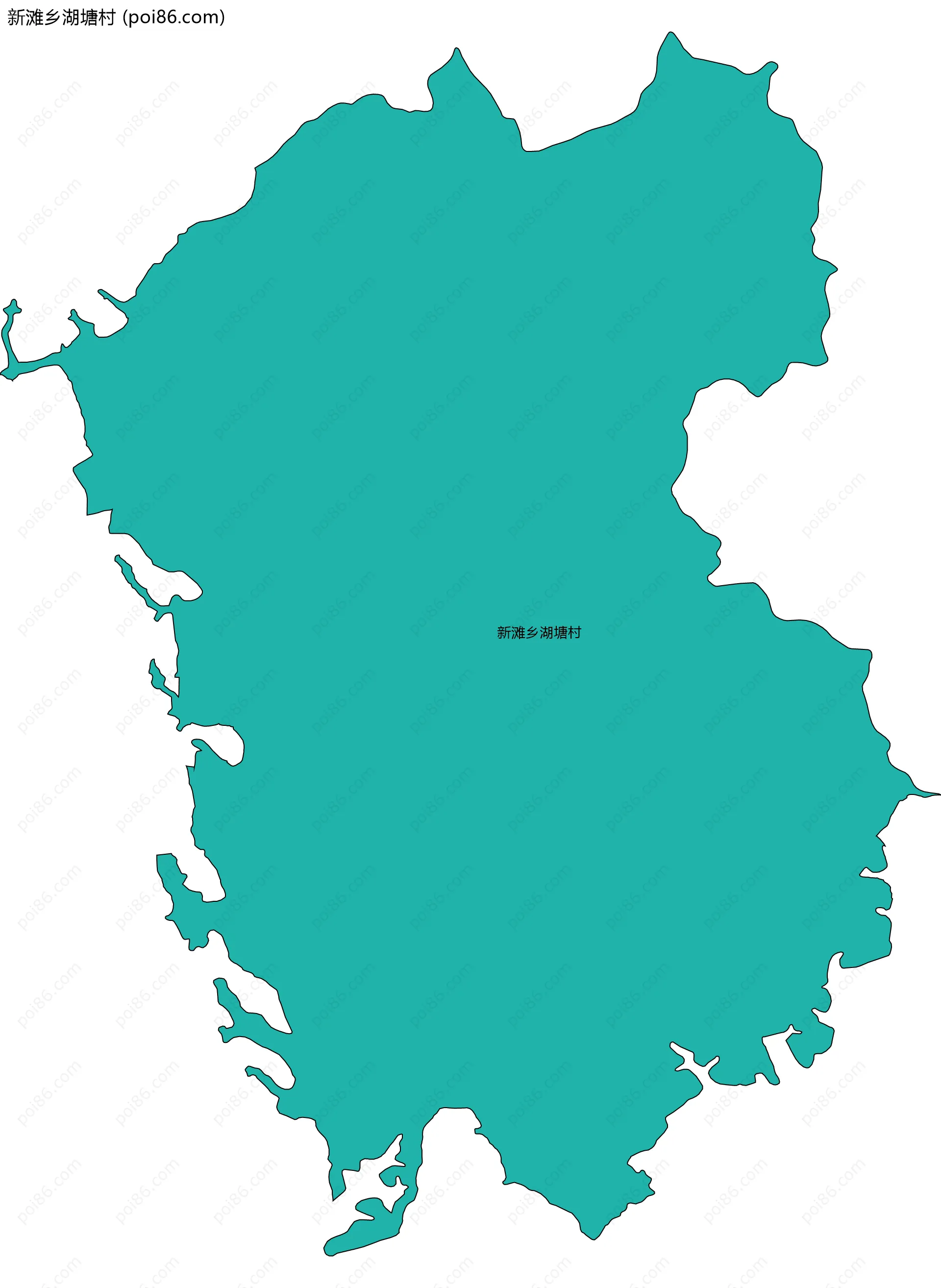 新滩乡湖塘村边界地图