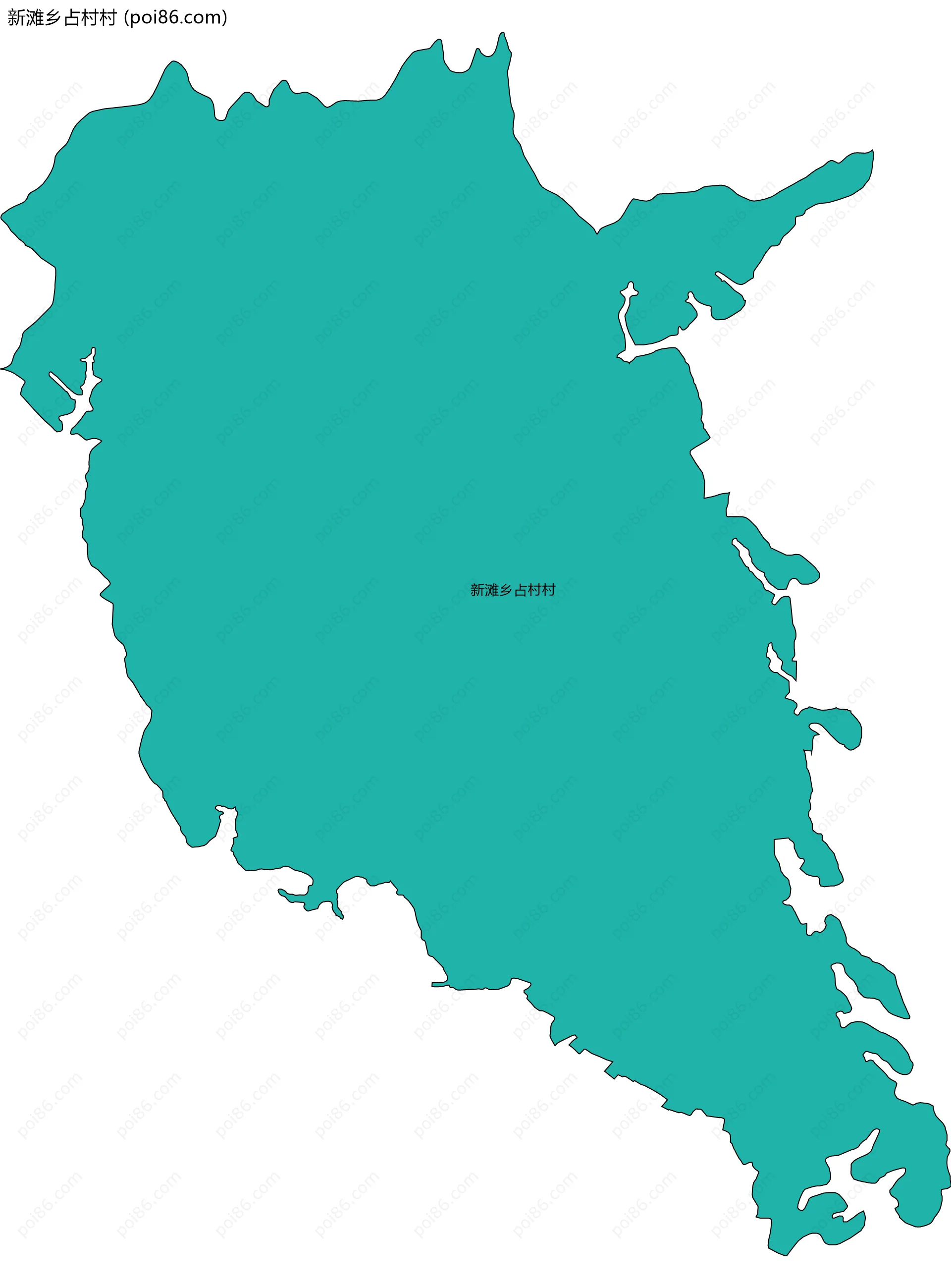 新滩乡占村村边界地图