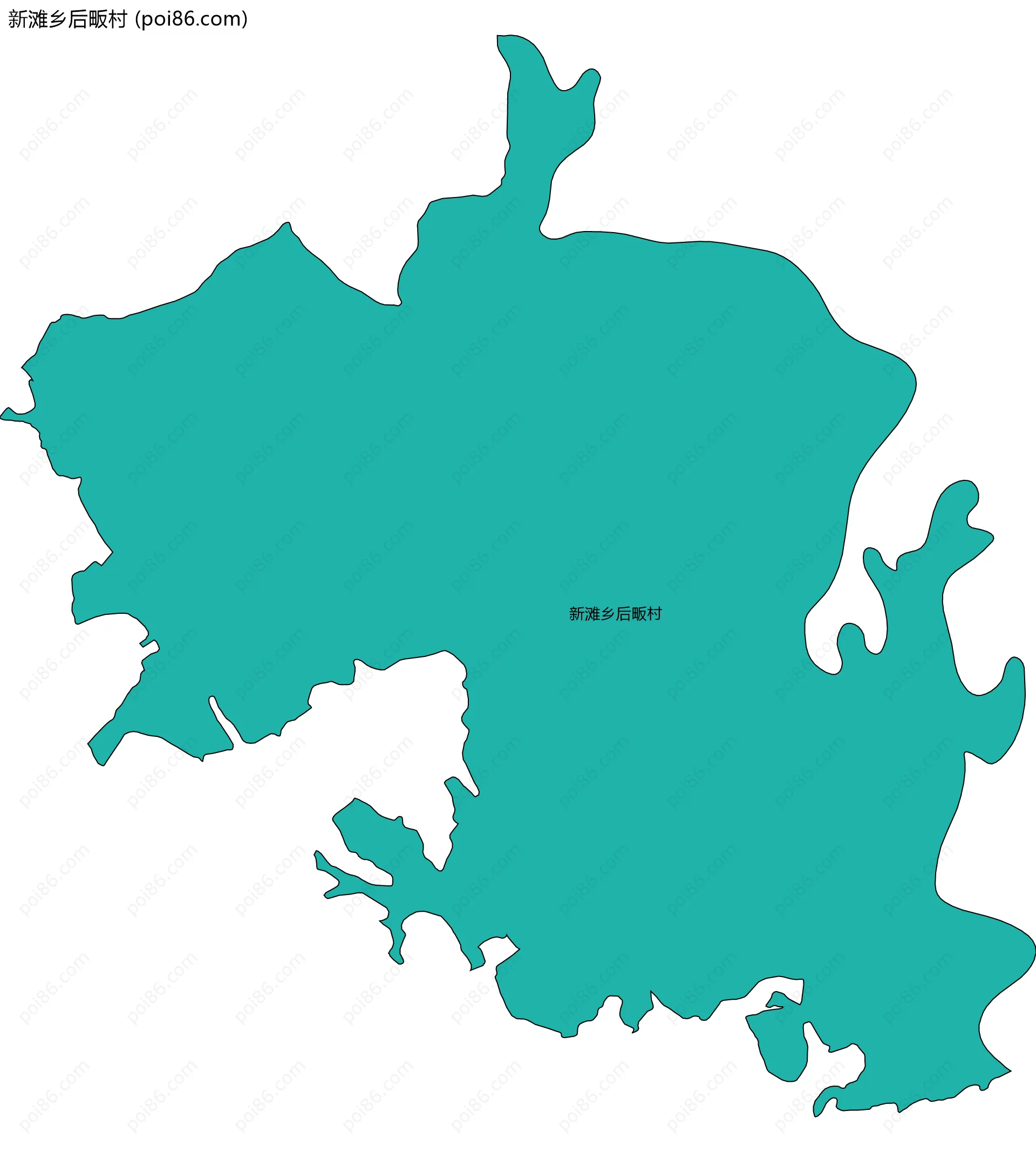 新滩乡后畈村边界地图