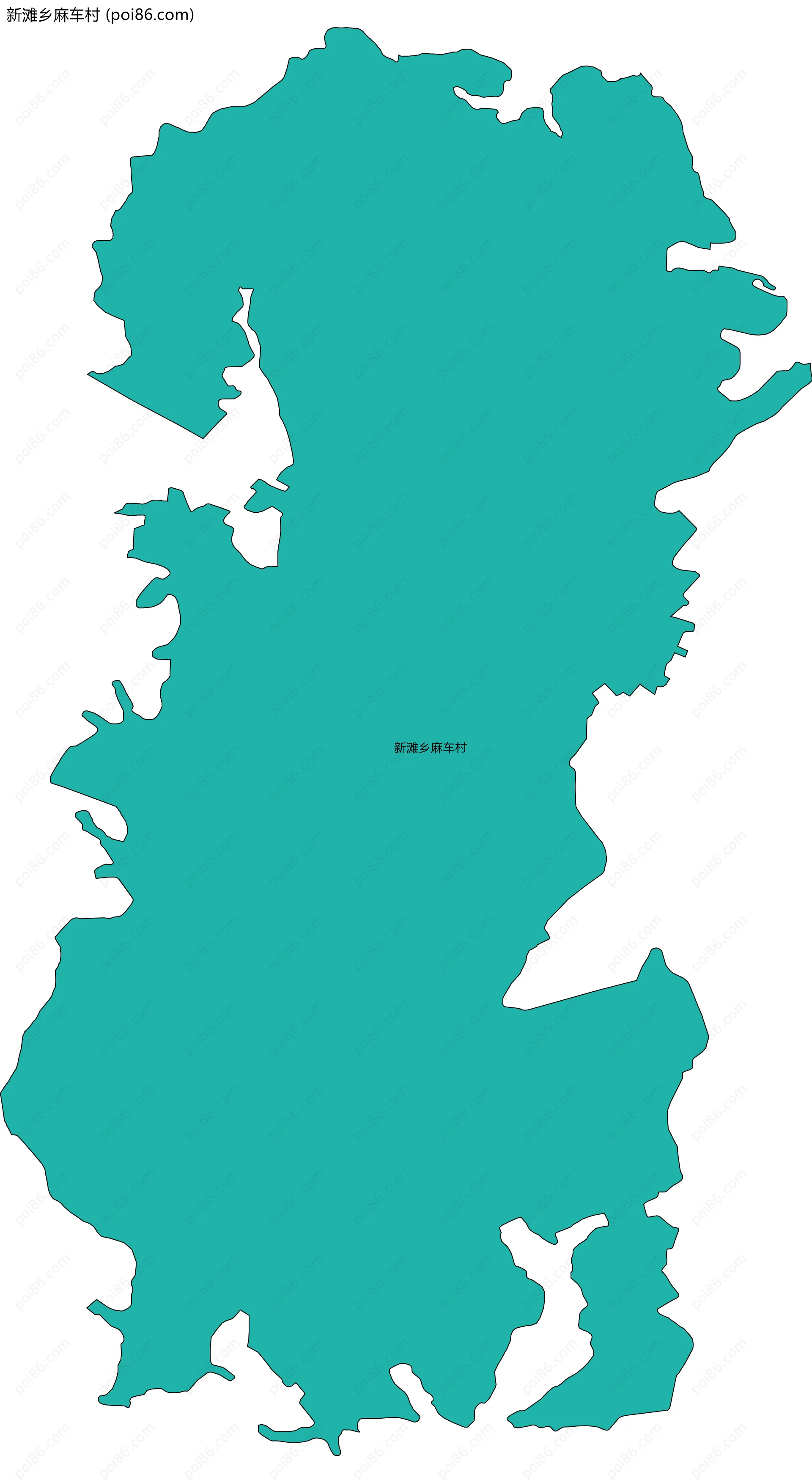 新滩乡麻车村边界地图