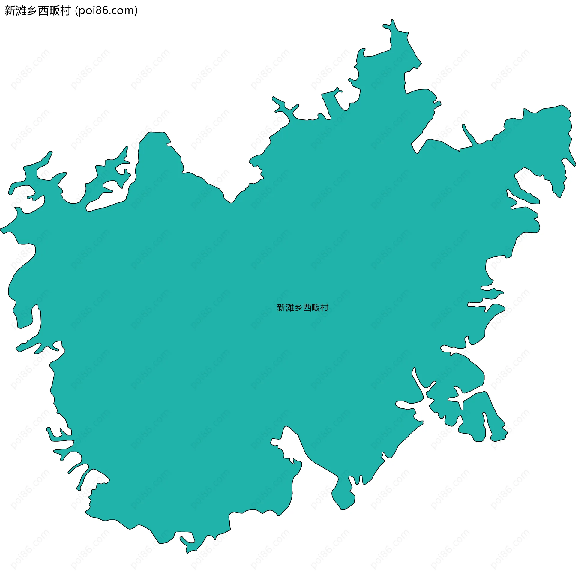 新滩乡西畈村边界地图