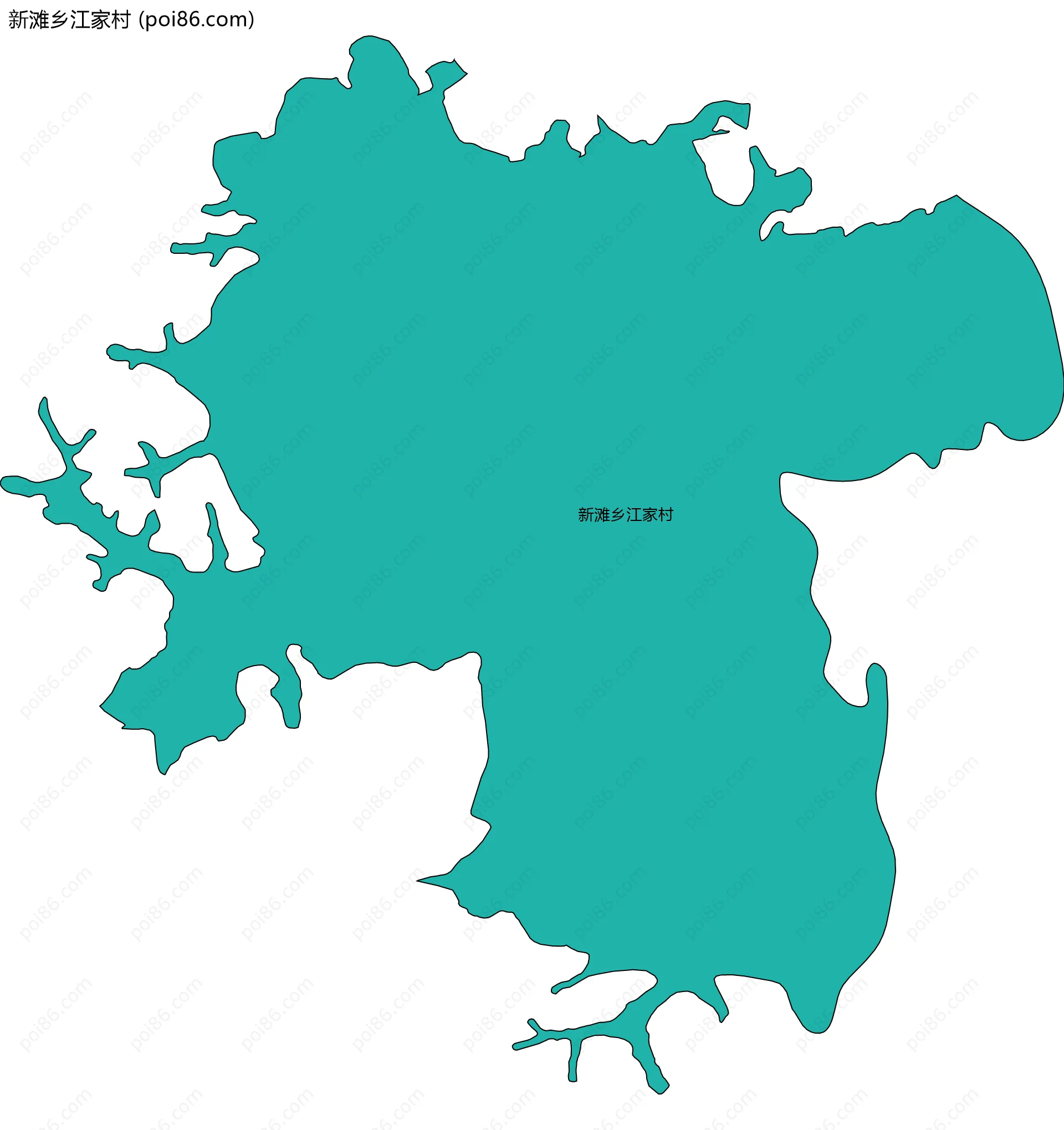 新滩乡江家村边界地图