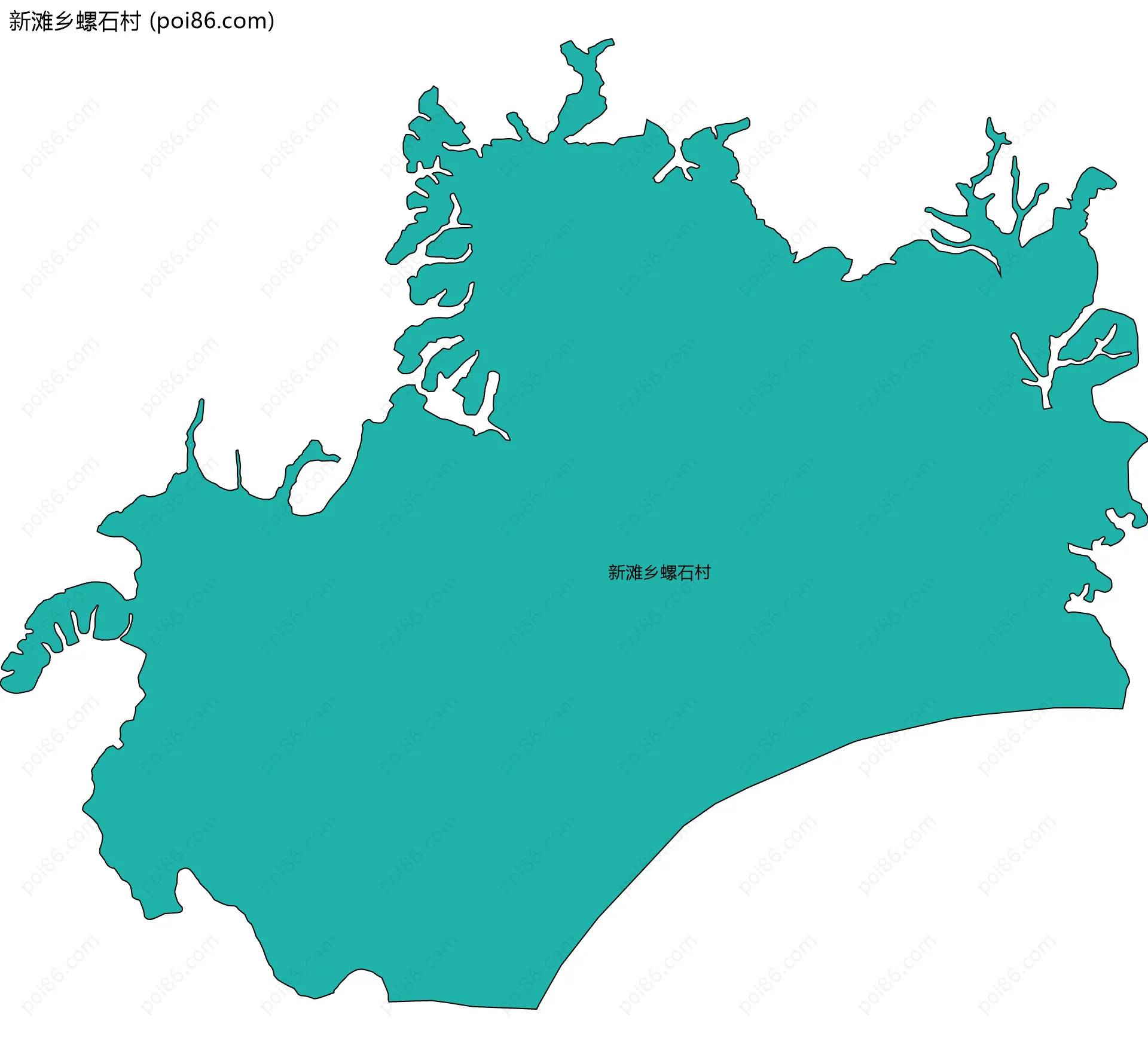 新滩乡螺石村边界地图