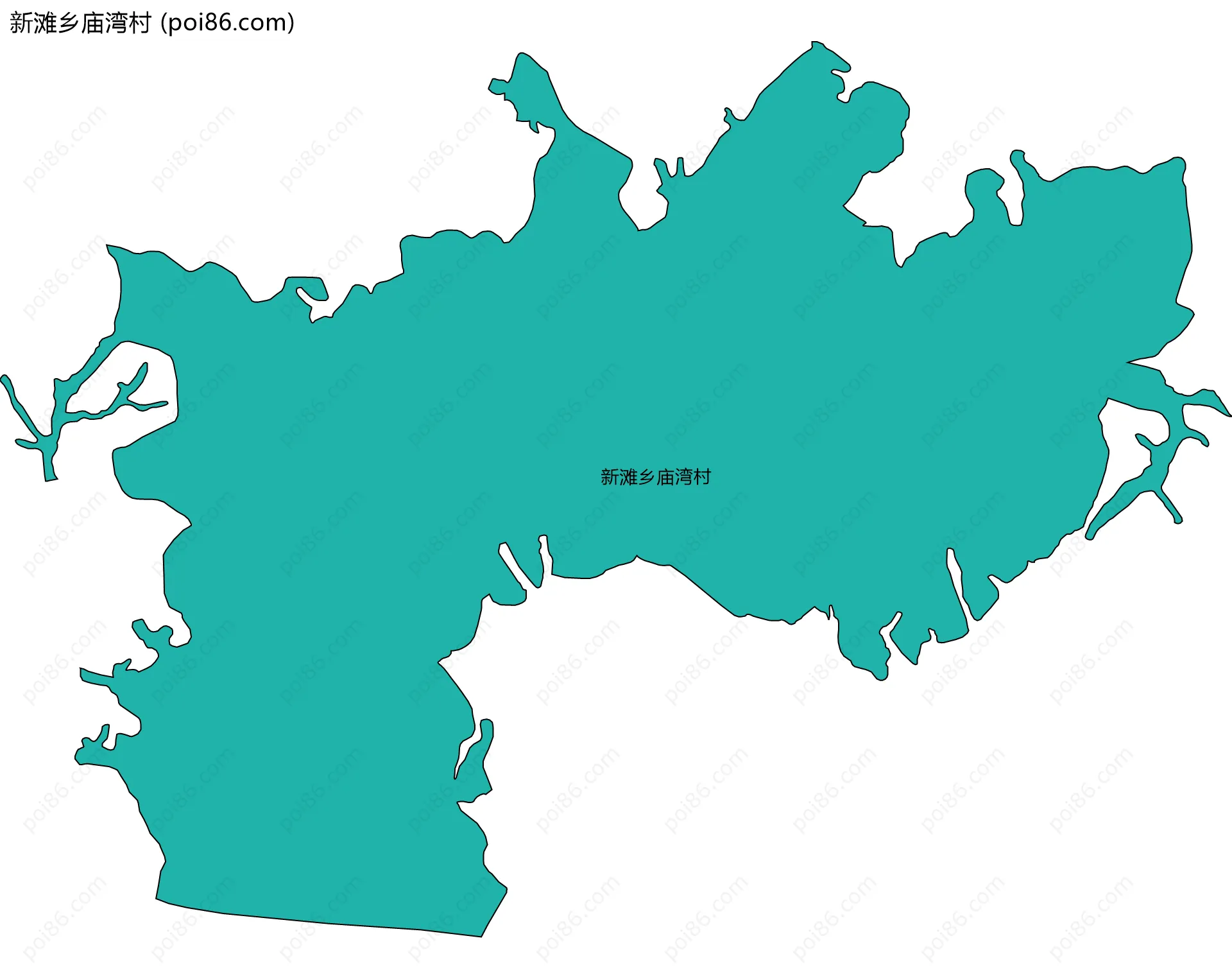 新滩乡庙湾村边界地图
