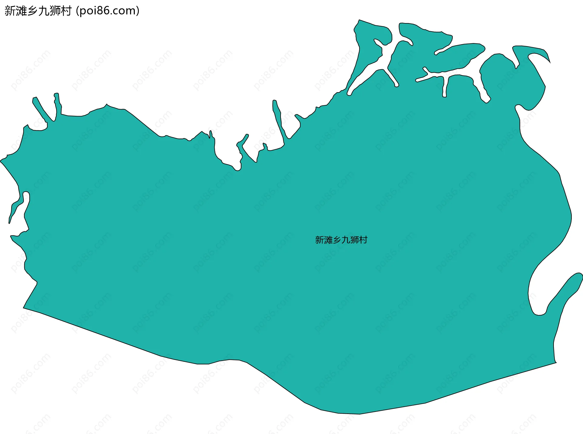 新滩乡九狮村边界地图