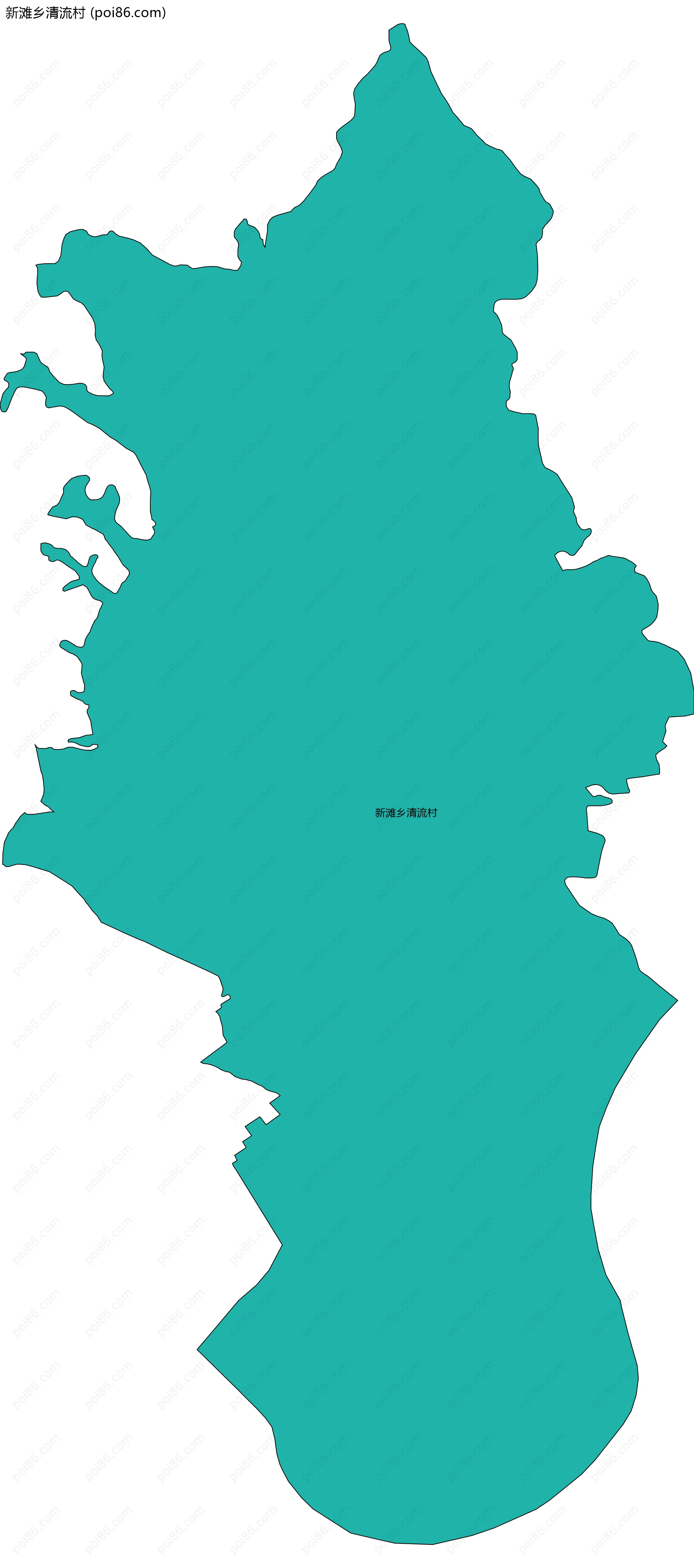 新滩乡清流村边界地图