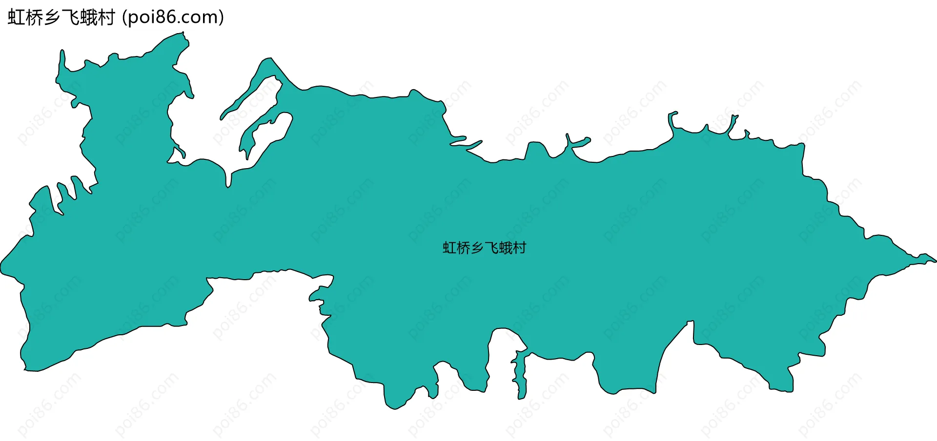 虹桥乡飞蛾村边界地图