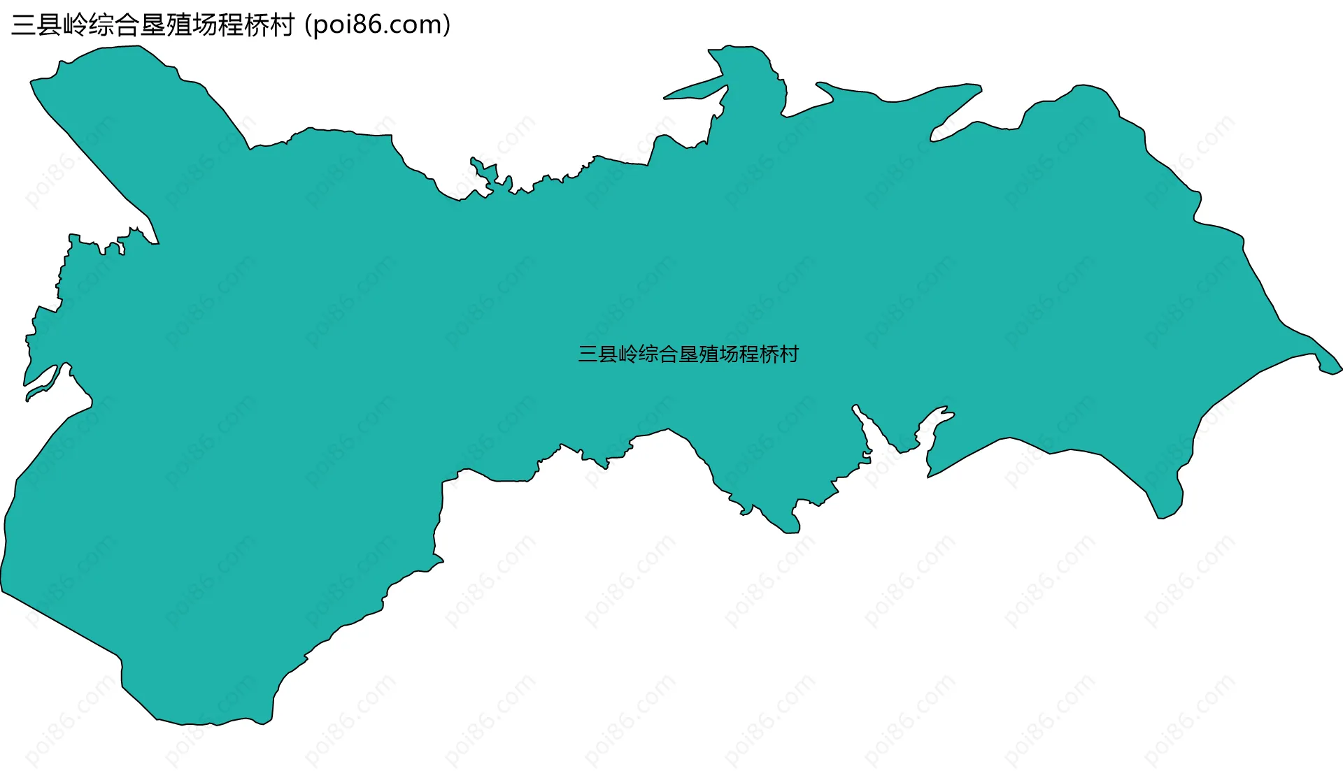 三县岭综合垦殖场程桥村边界地图