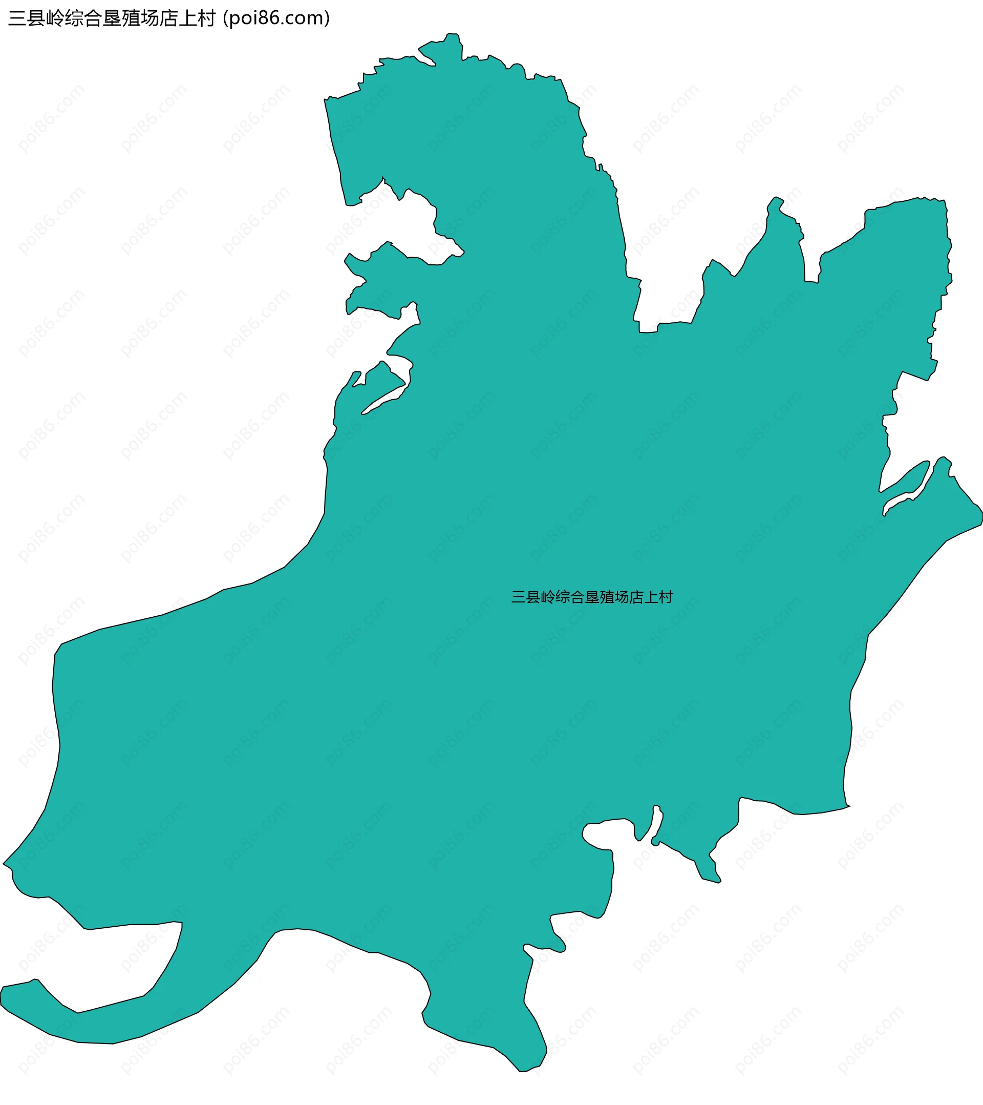 三县岭综合垦殖场店上村边界地图