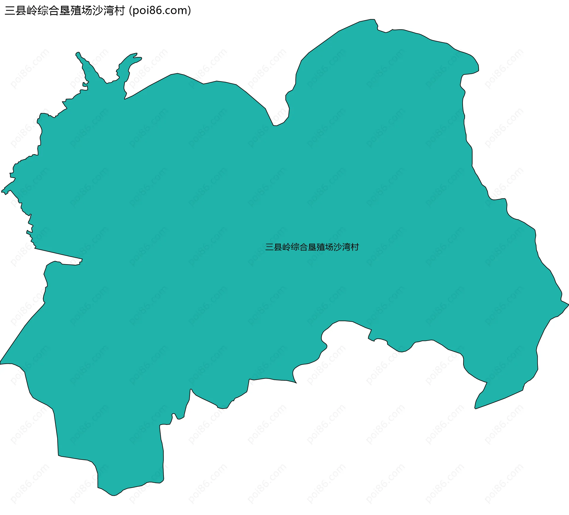 三县岭综合垦殖场沙湾村边界地图