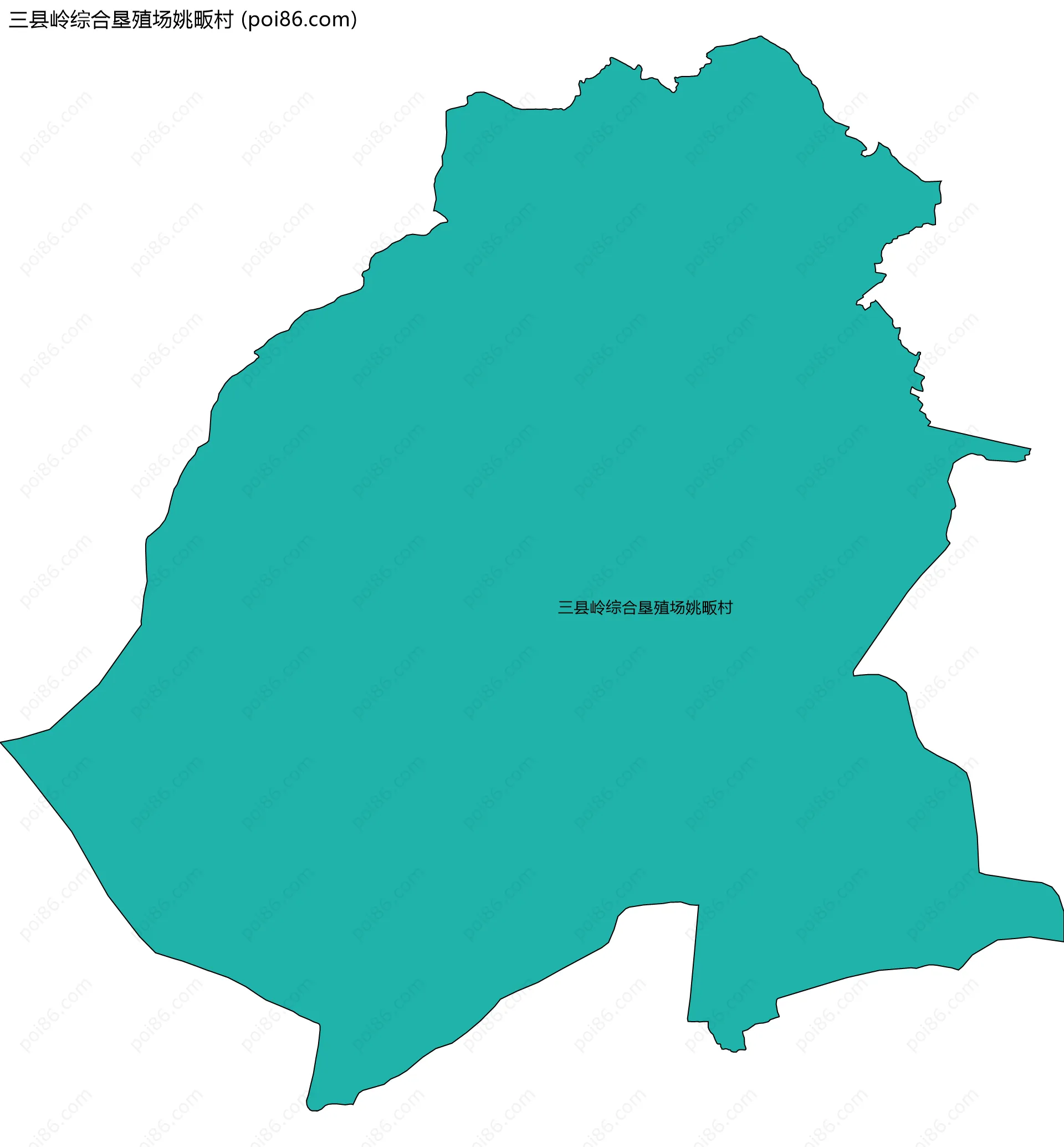 三县岭综合垦殖场姚畈村边界地图